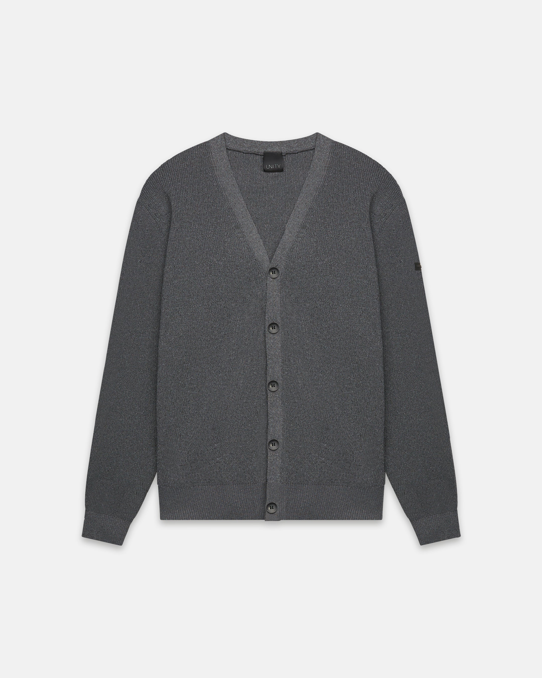 Cardigan Maxi Pull Lana Maglia Cardigan In Lana Tech Grigio