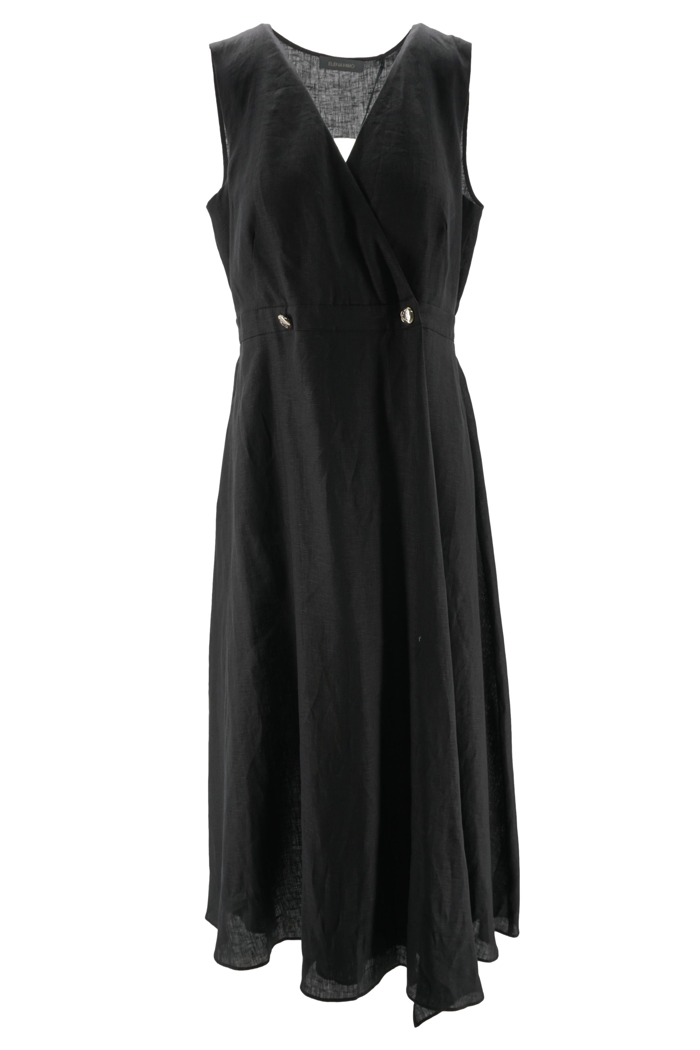 Woolrich Vestito Cotone Nero Lungo Vestito Nero Di Cotone Abito