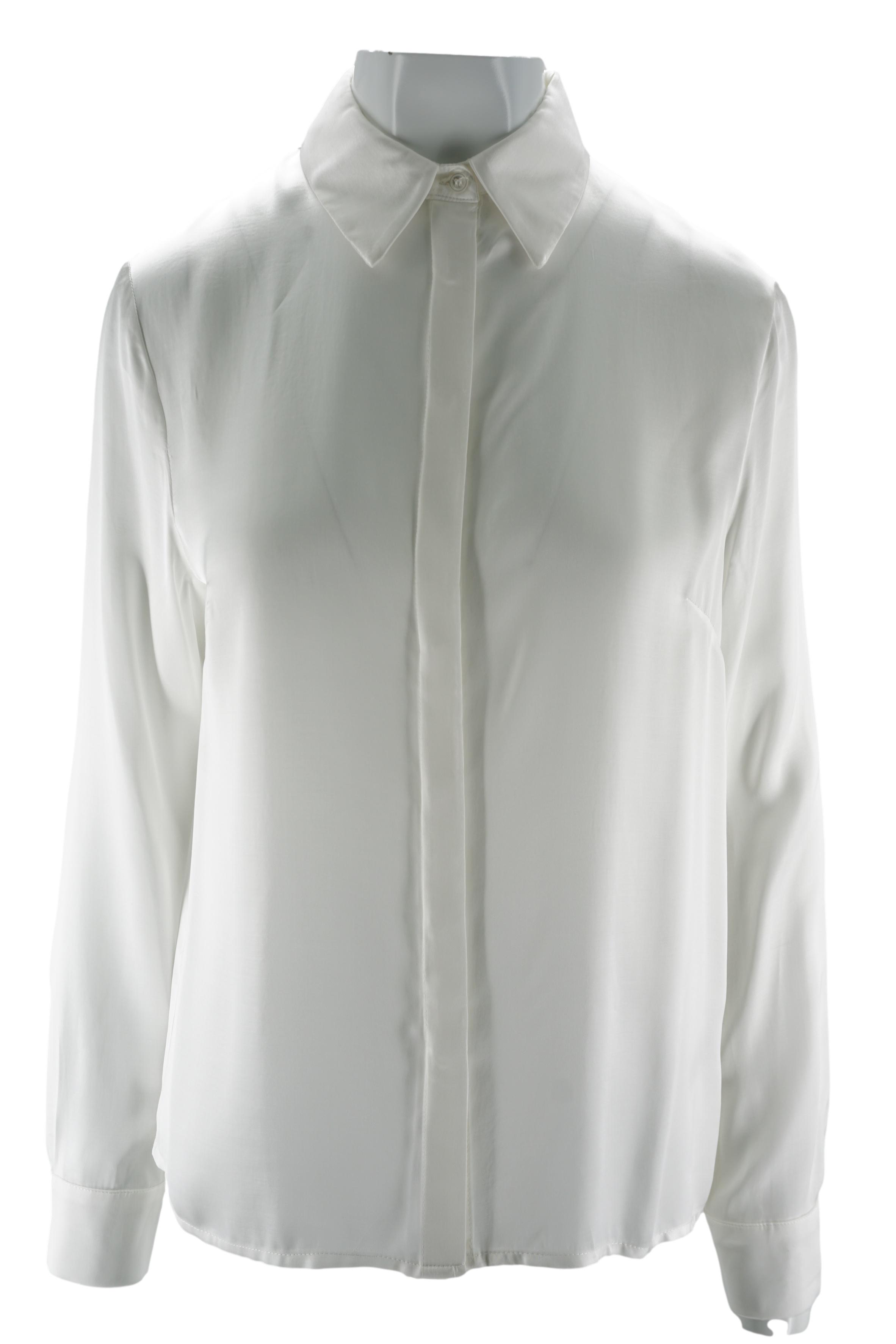 Camicia con Abbottonatura Nascosta Bianco