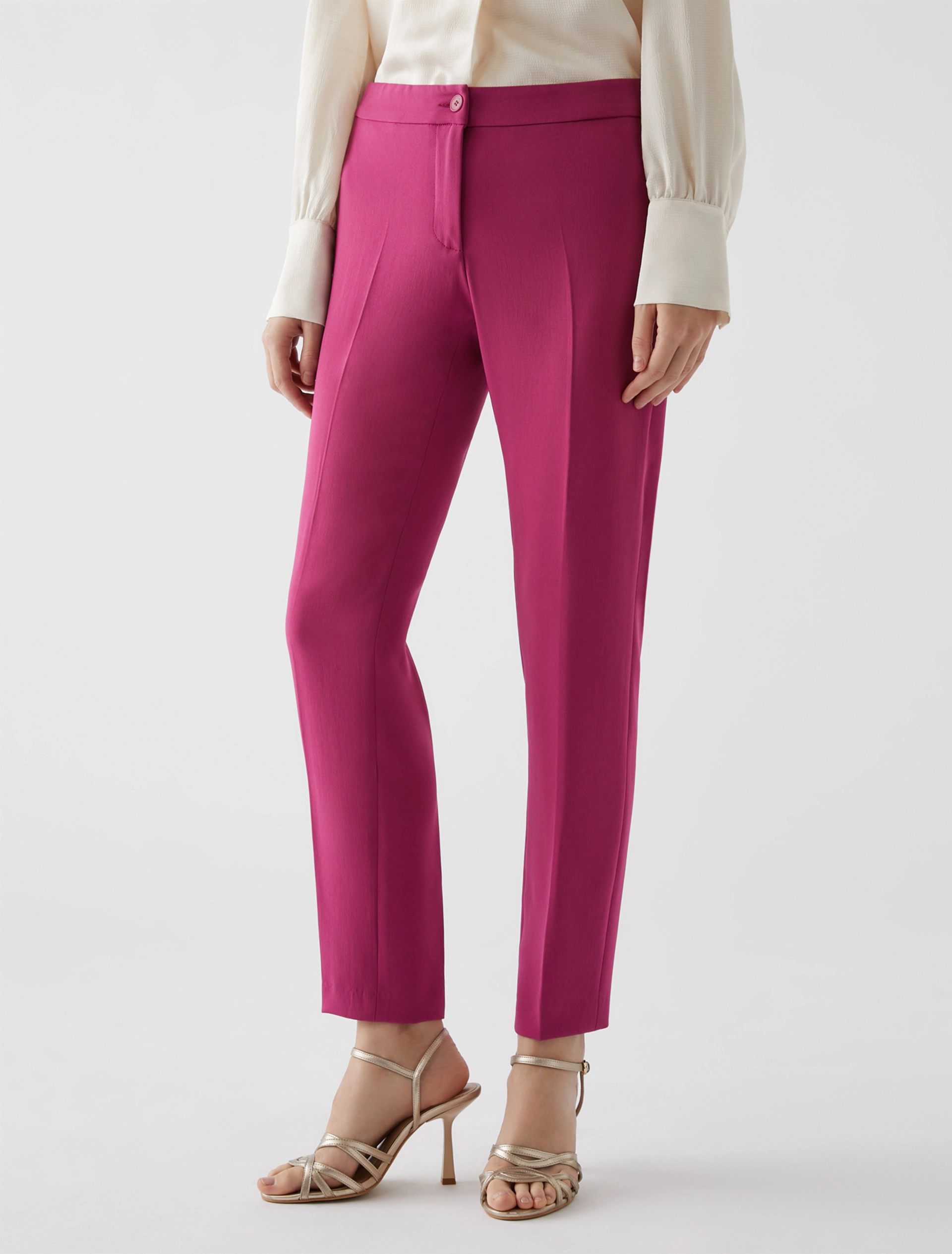 Pantaloni a Sigaretta Fucsia