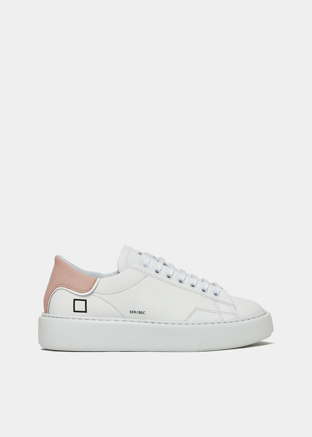 D.A.T.E Sfera Calf Leather Sneaker- White-lilac