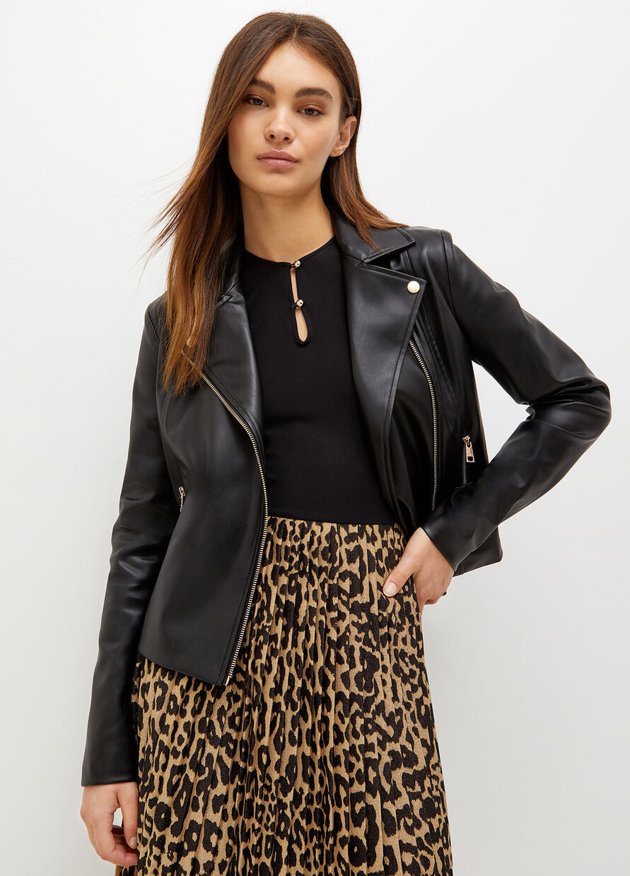 Giubbino Biker in Ecopelle Liu Jo Nero