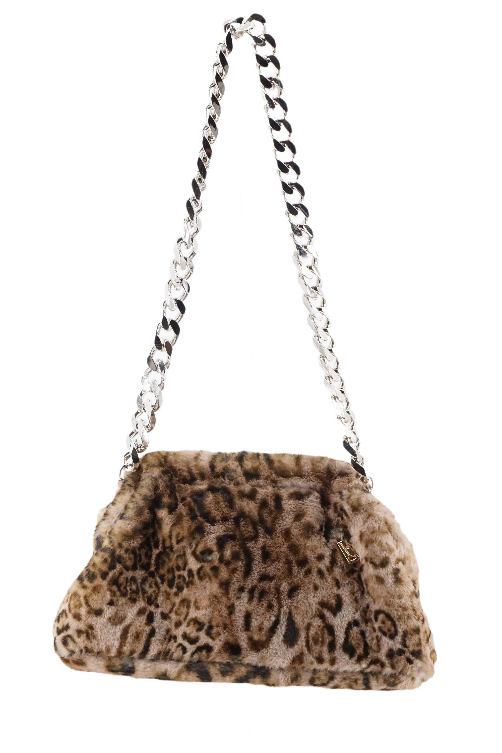 Borsa con Ecopelliccia Animalier La Milanesa Multicolor