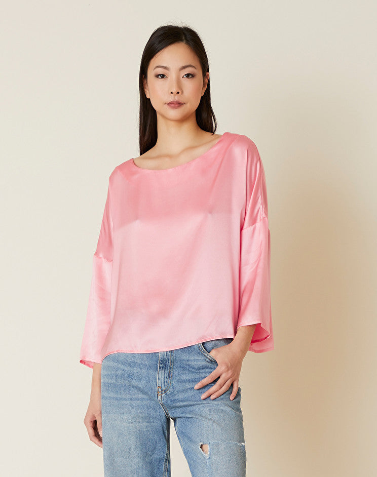 Blusa in Seta Manila Grace / Rosa