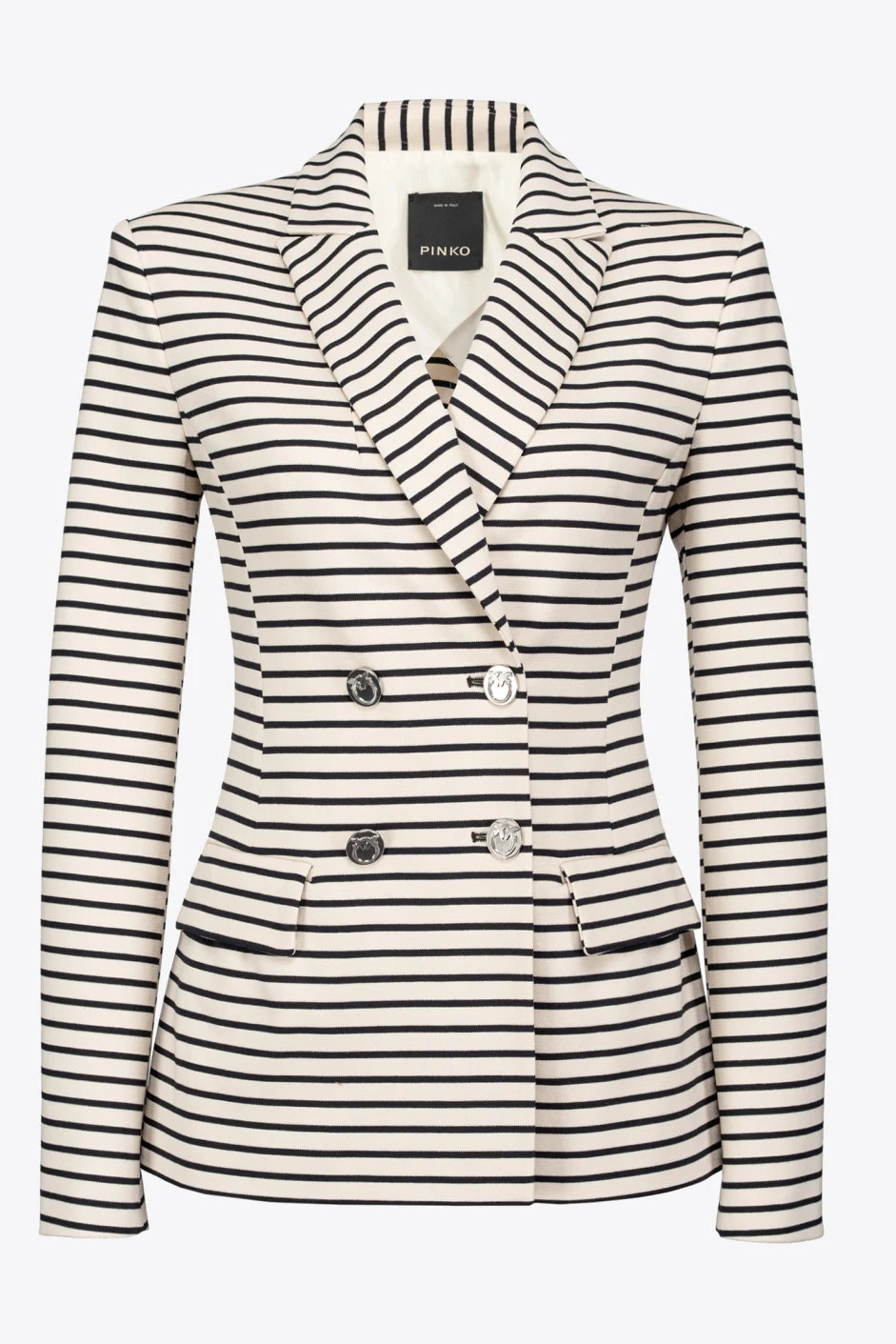 Giacca Blazer a Righe Pinko Blu