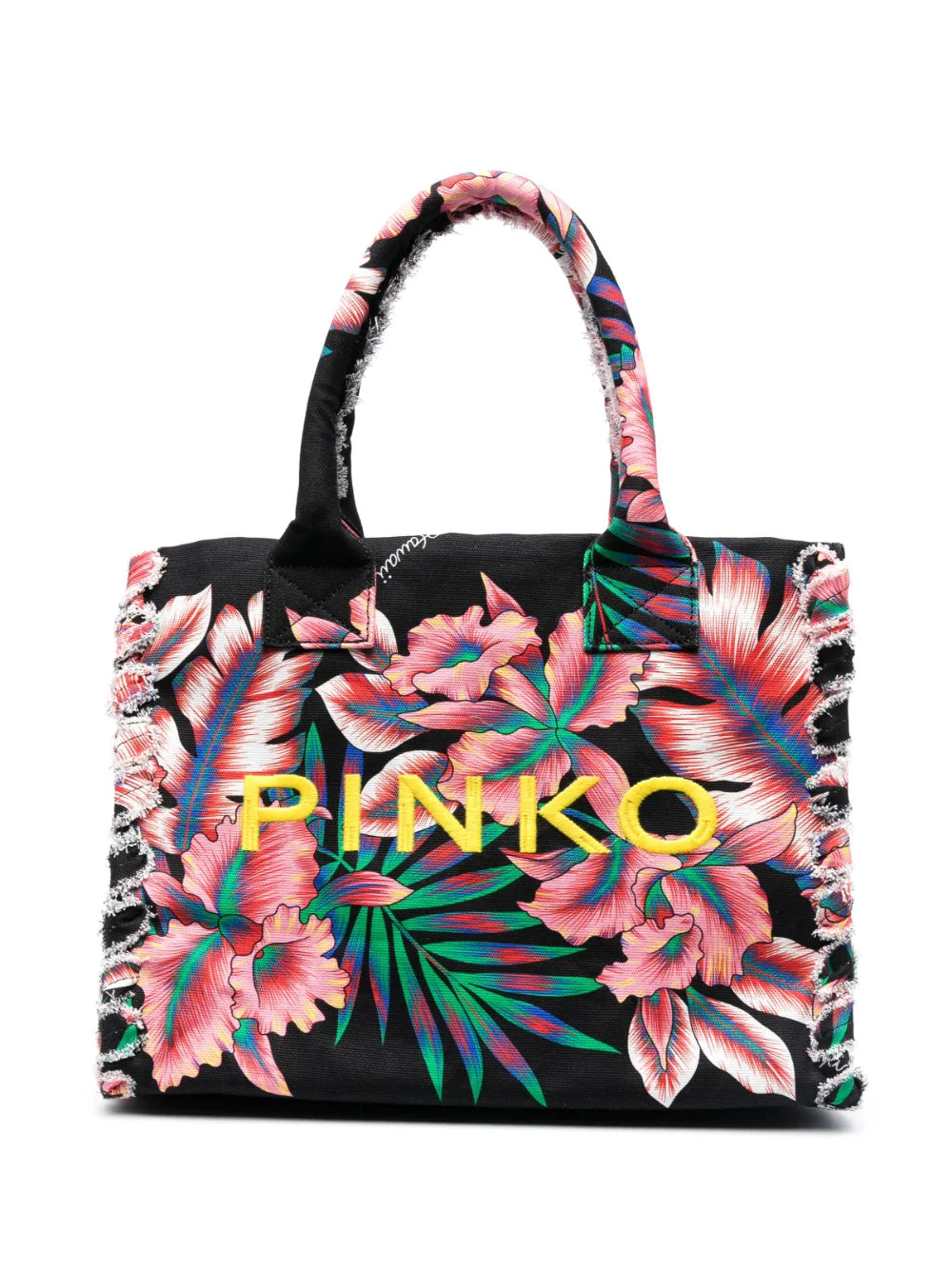 Canvas Borse Pinko Bag Tessuto Borsa Shopper In Canvas Pinko Nero
