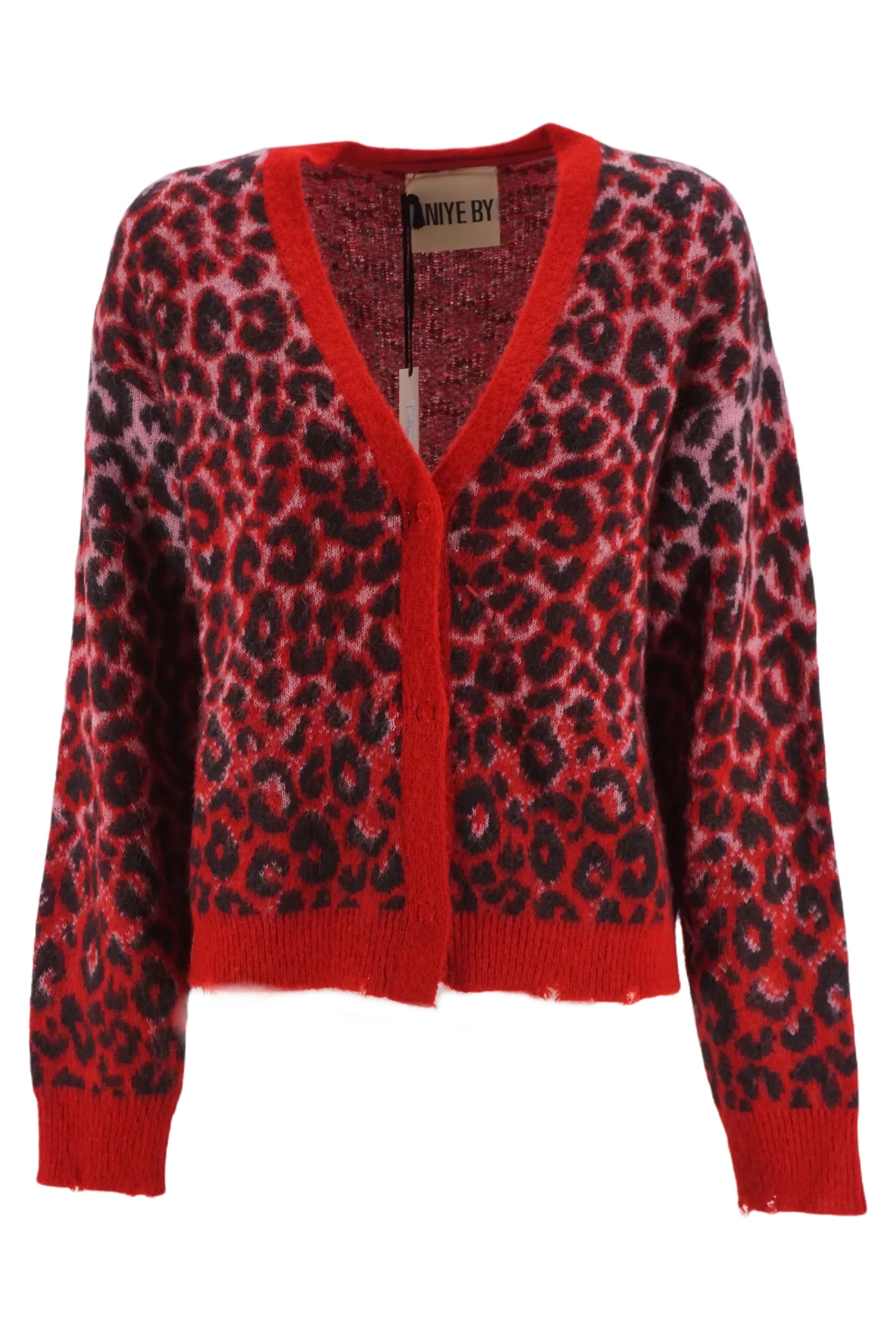 Cecil Cardigan Lungo Donna Con Fantasia Grafica E Dettagli Glitterati, Aperto, Mix Di Materiali Confortevole