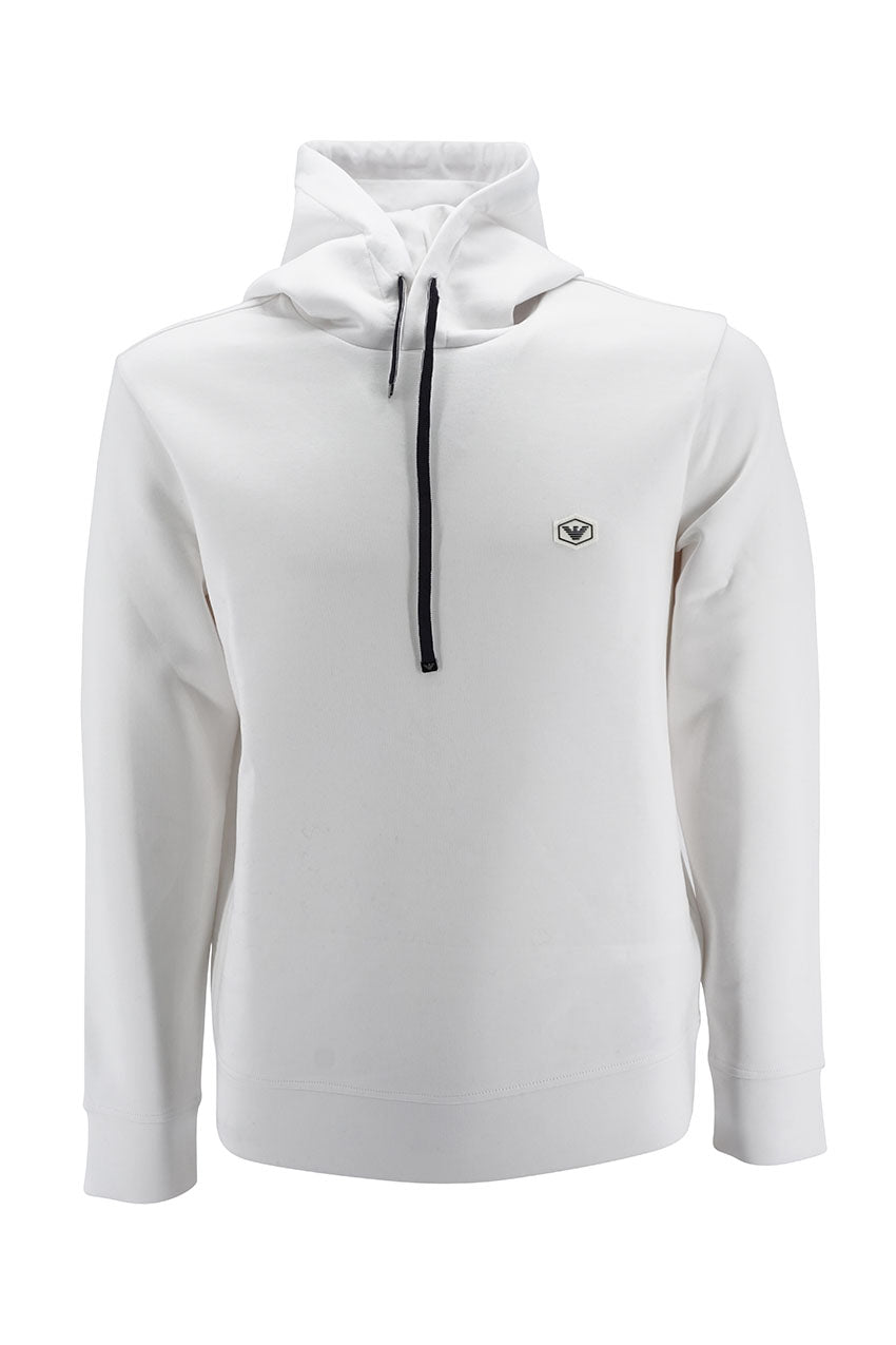 Felpa Emporio Armani con Cappuccio Bianco - Main Image
