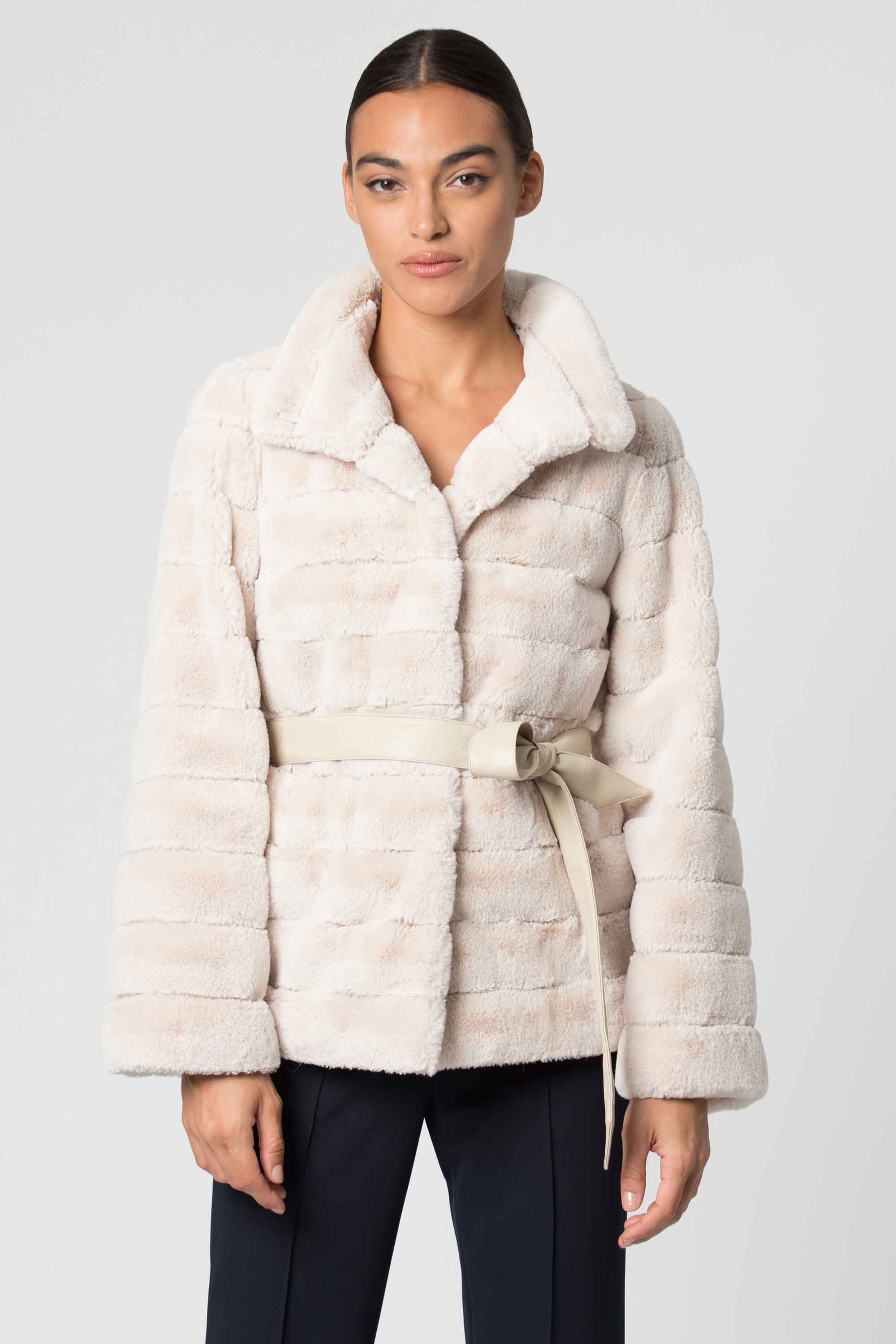 Cappotto in Ecopelliccia Kocca Bianco