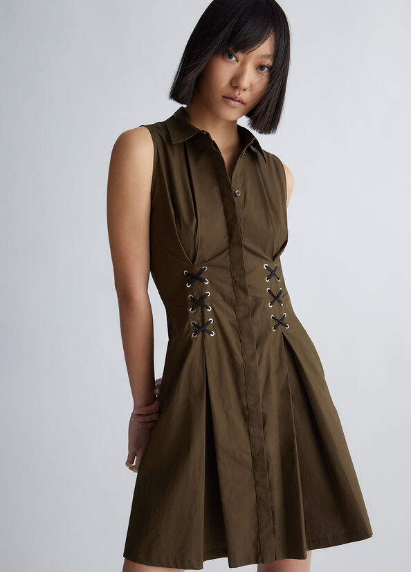 Camicia Vestito Chemisier Con Spalline Abito Chemisier Lungo Abito