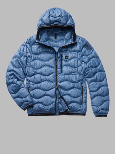 Piumino con Motivo a Onde Blauer Azzurro - Main Image