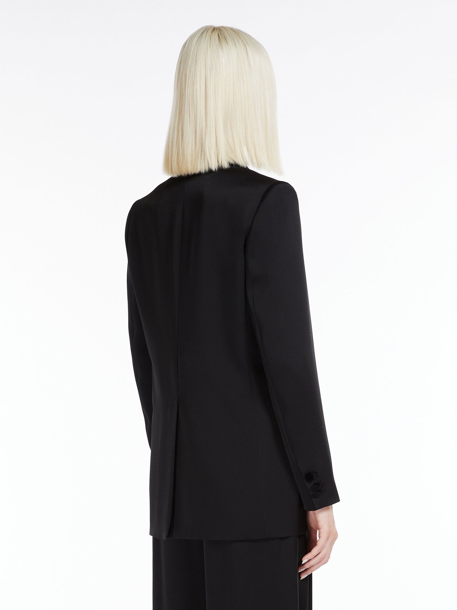 Giacca Monopetto in Envers Satin / Nero - Ideal Moda
