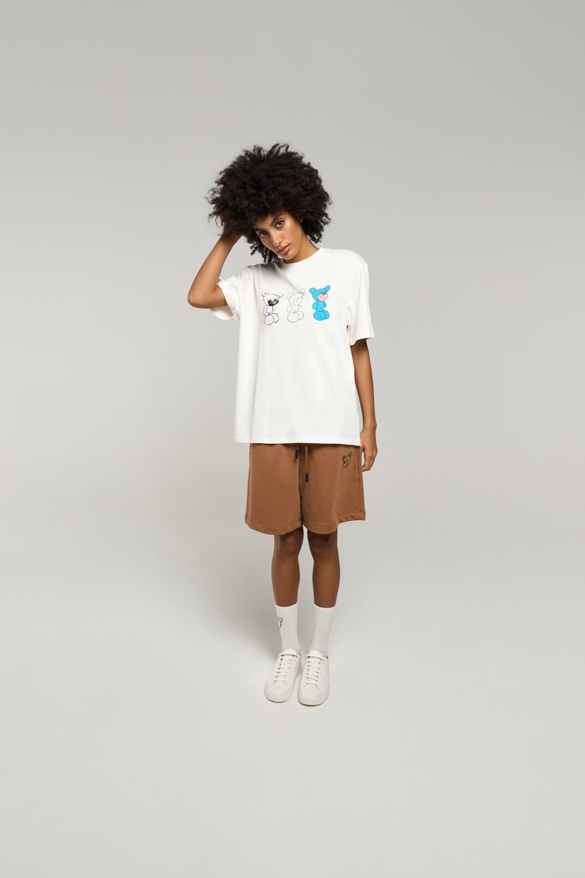 T-Shirt con Logo Sketchbook / Bianco - Ideal Moda