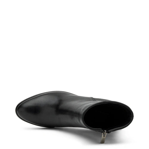 Stivaletto in Pelle a Punta / Nero - Ideal Moda