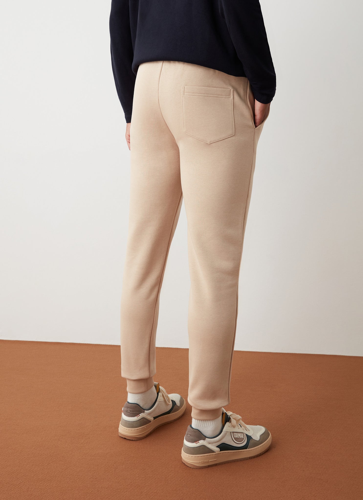 Pantalone in Felpa con Logo / Beige - Ideal Moda