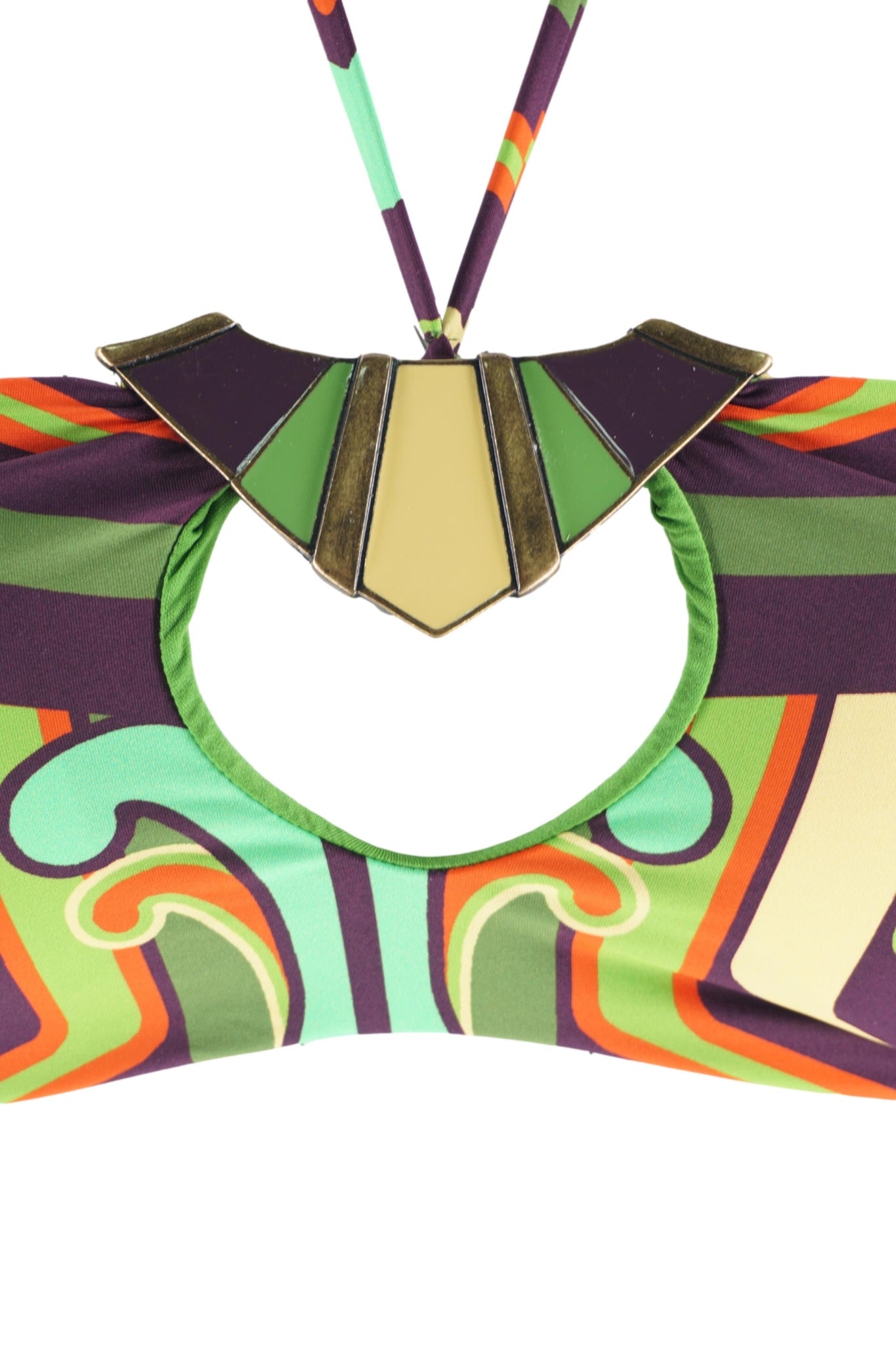 Bikini con Fascia e Applicazione / Verde - Ideal Moda