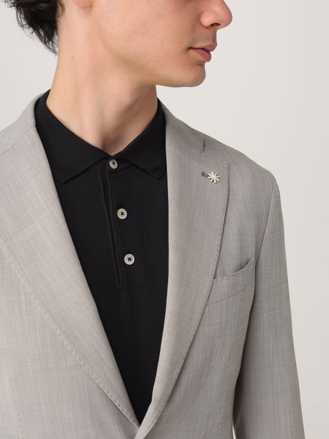 Abito Due Bottoni con Revers Classico / Beige - Ideal Moda