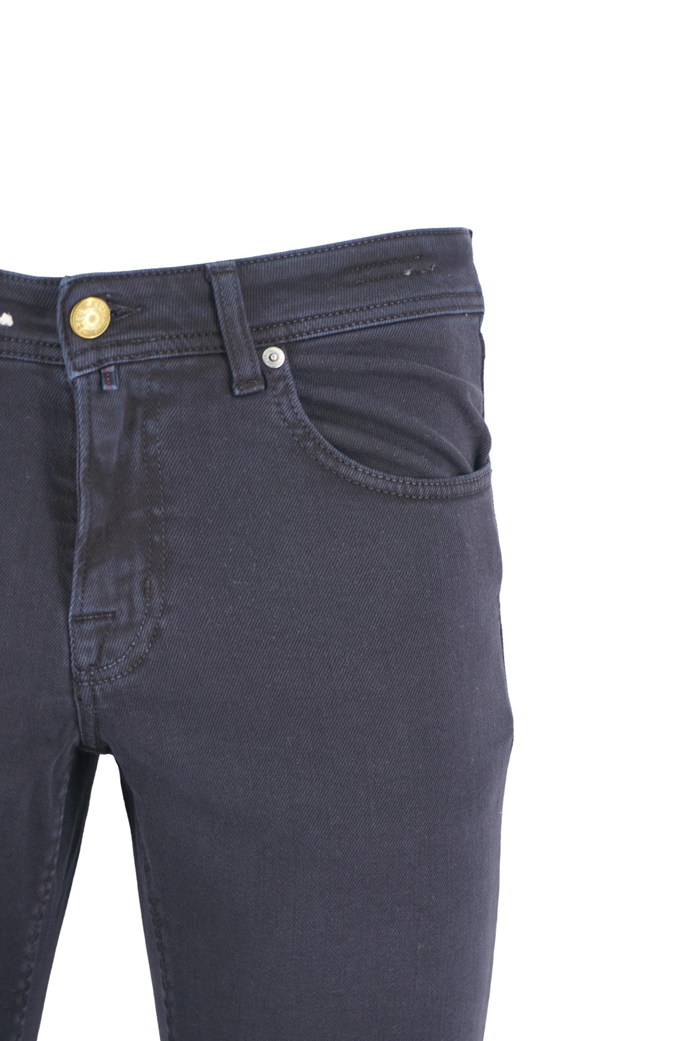Jeans con vestibilità regolare Denim di cotone stonewashed blu con