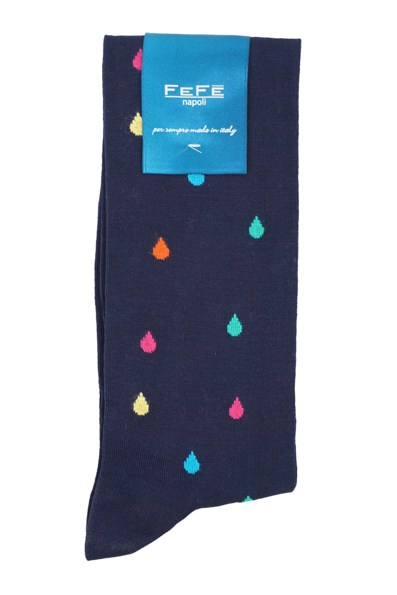 Calza Lunga con Fantasia / Blu - Ideal Moda