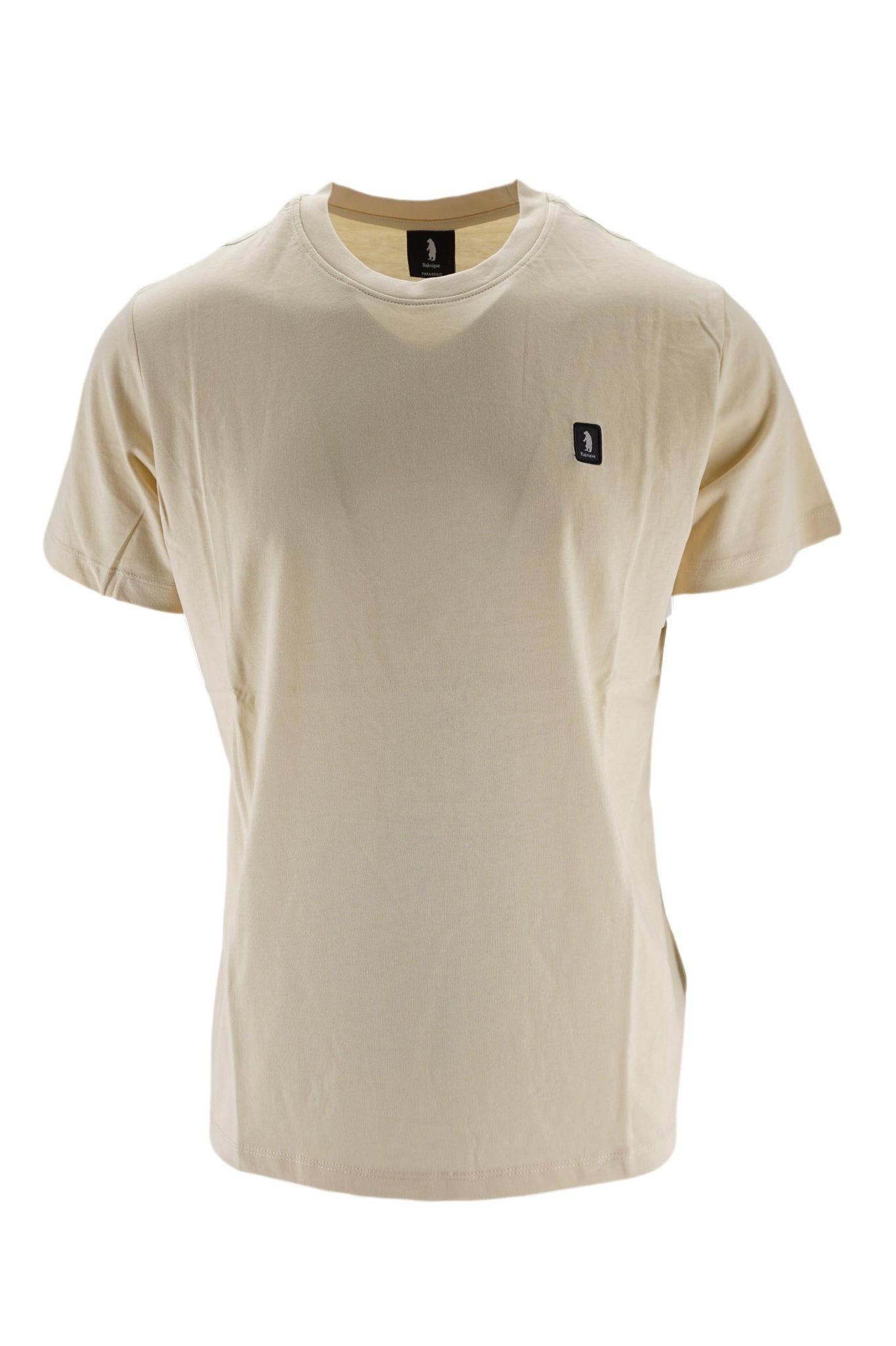 T-Shirt Girocollo con Logo / Beige - Ideal Moda