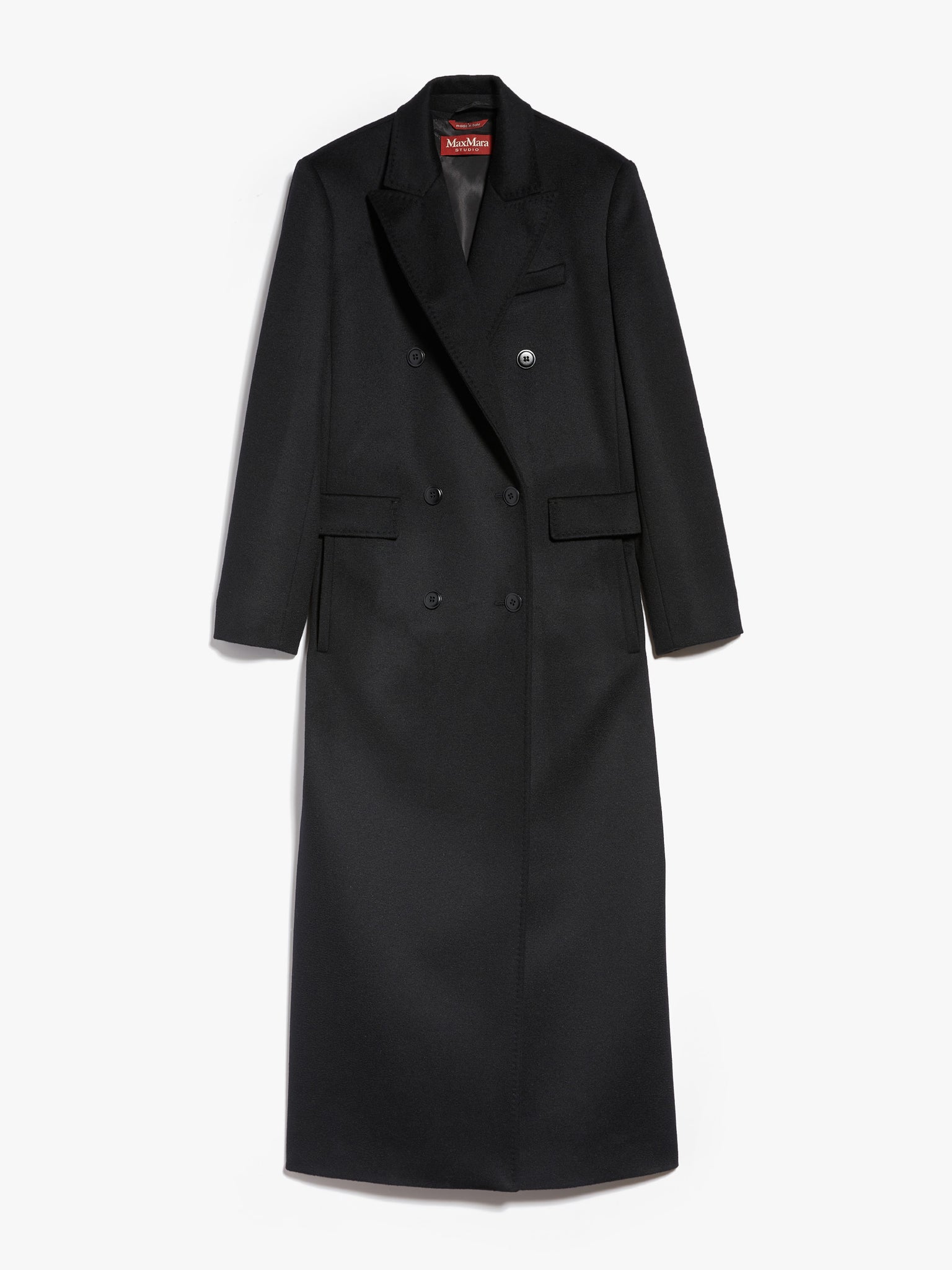 Cappotto Doppiopetto in Lana / Nero - Ideal Moda