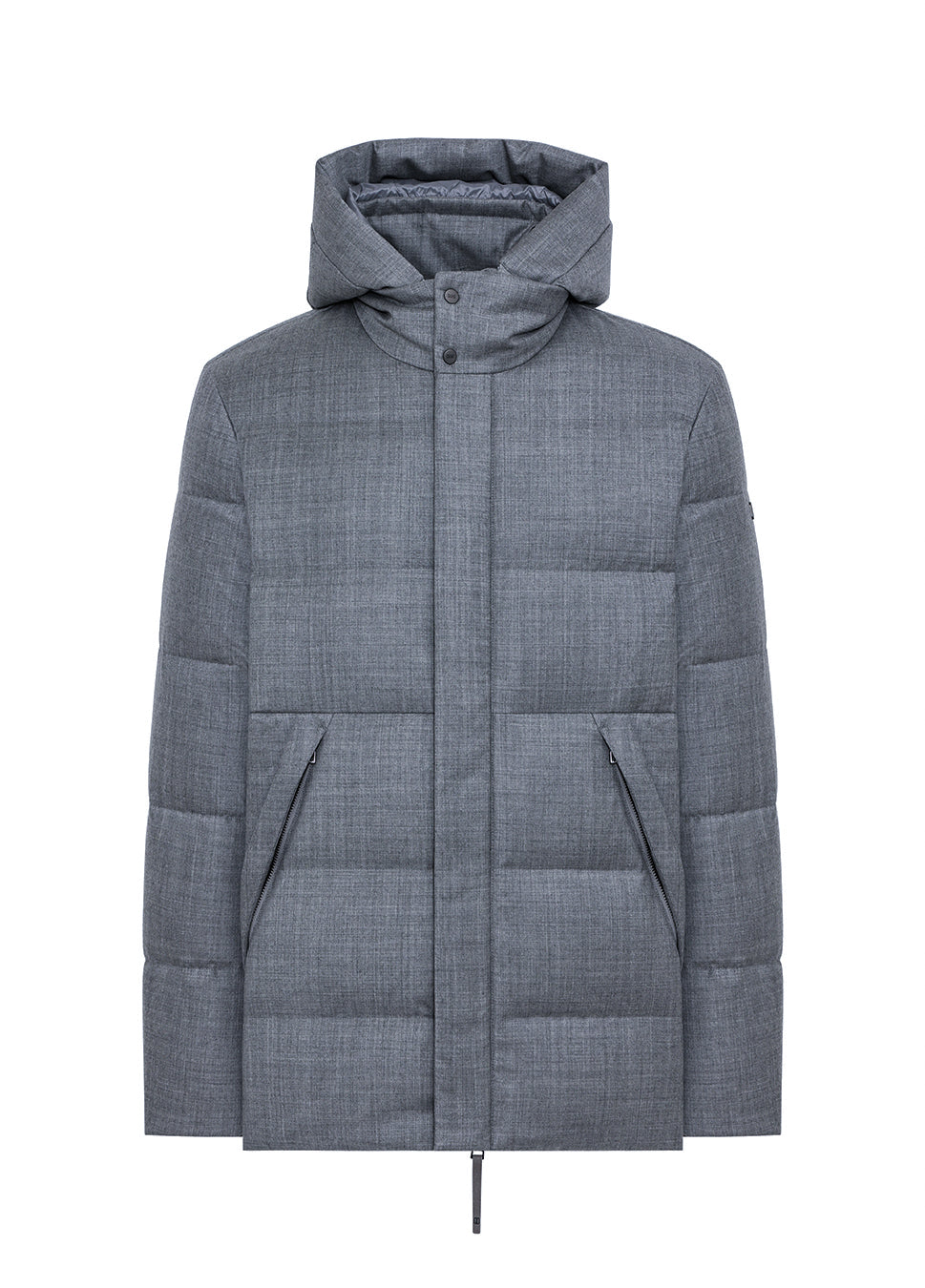 Giubbino Trapuntato in Pura lana / Grigio - Ideal Moda