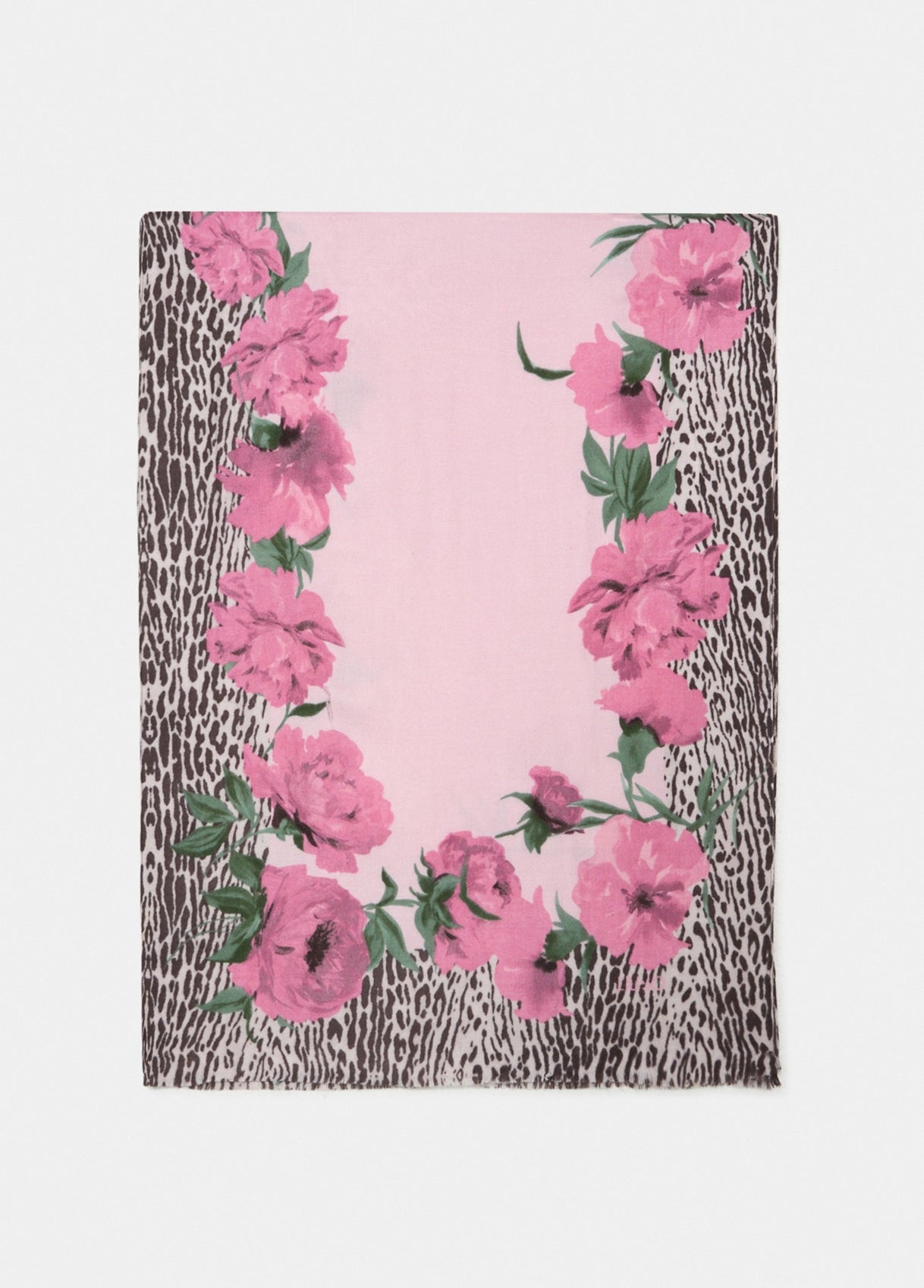 Stola Animalier con Fantasia / Rosa - Ideal Moda