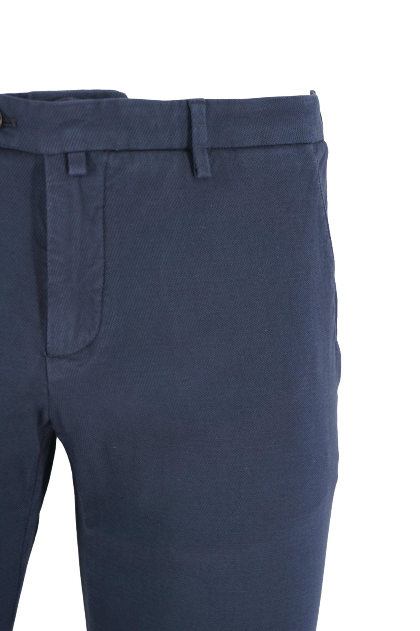 Pantalone Slim Fit con Microfantasia / Blu - Ideal Moda
