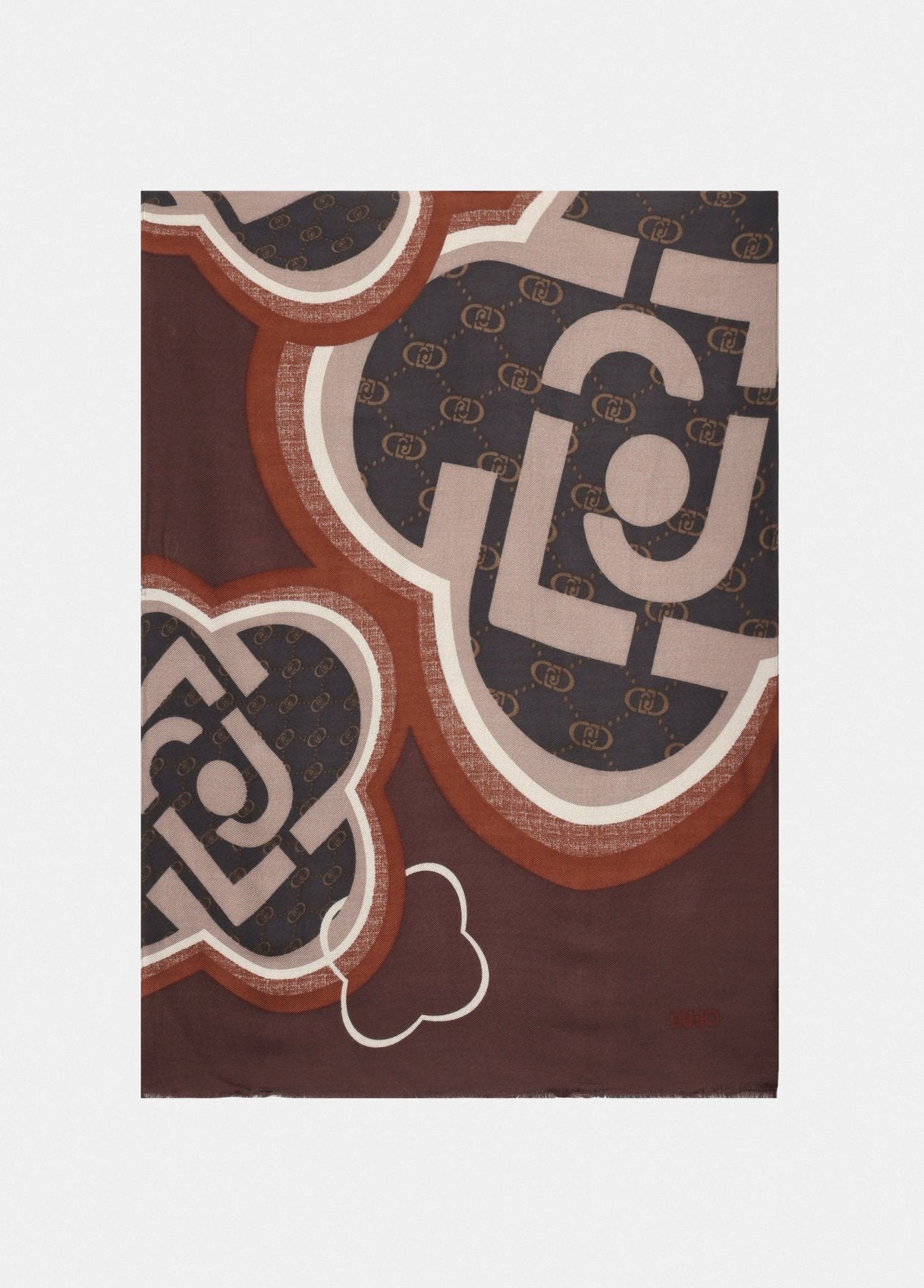 Stola con Logo / Beige - Ideal Moda