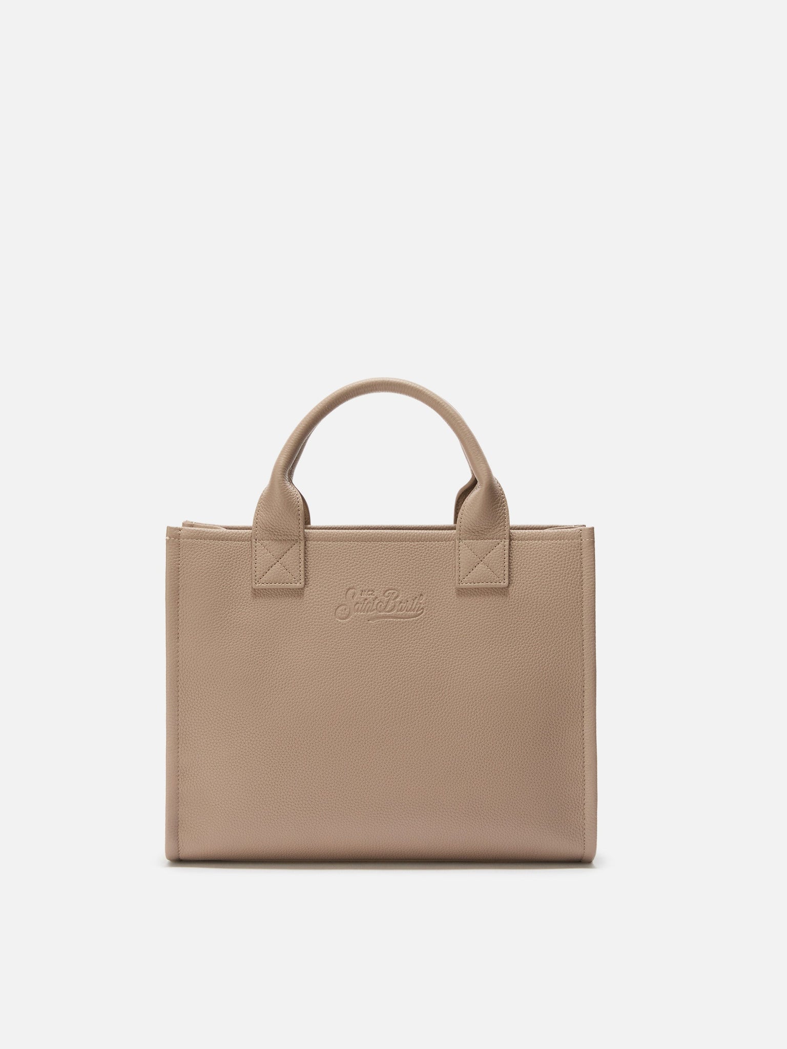 Borsa a Spalla Vanity in Pelle Martellata / Beige