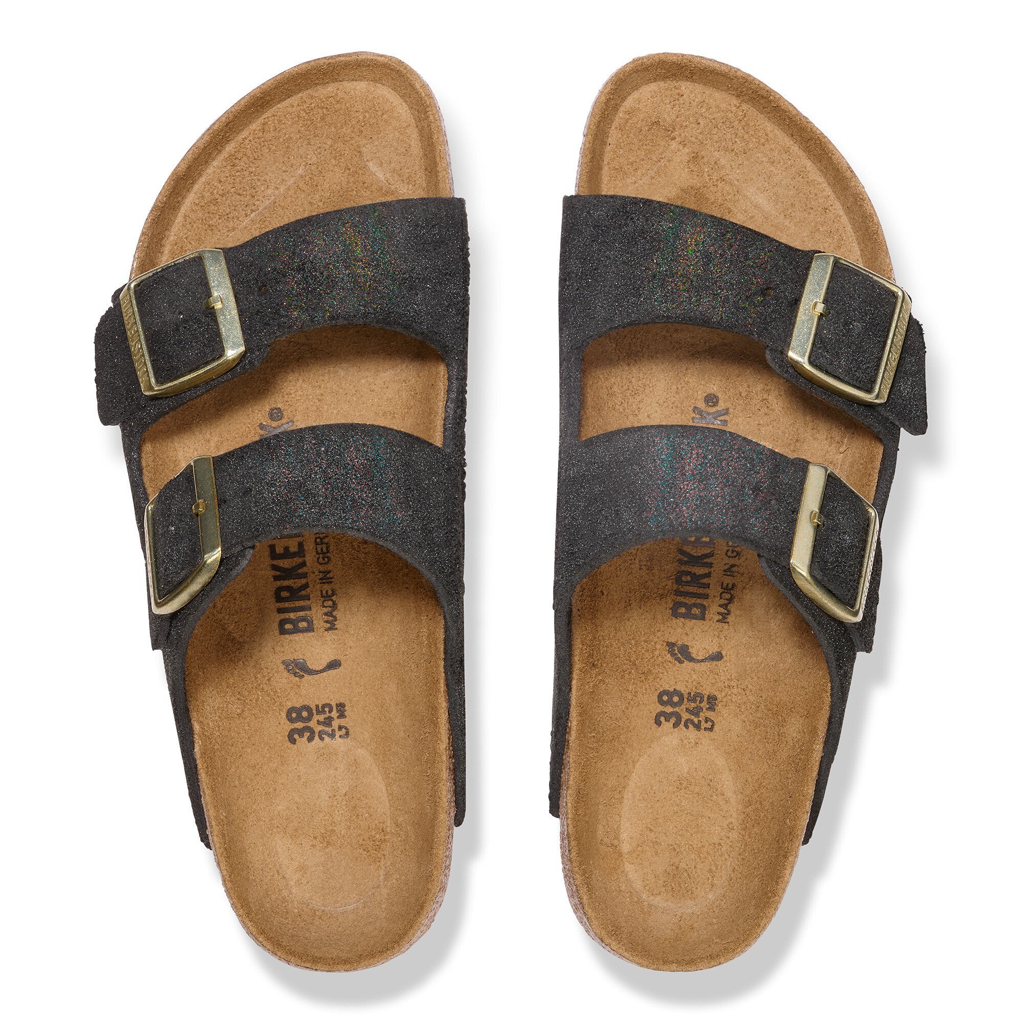 Sandalo Arizona in Suede / Nero