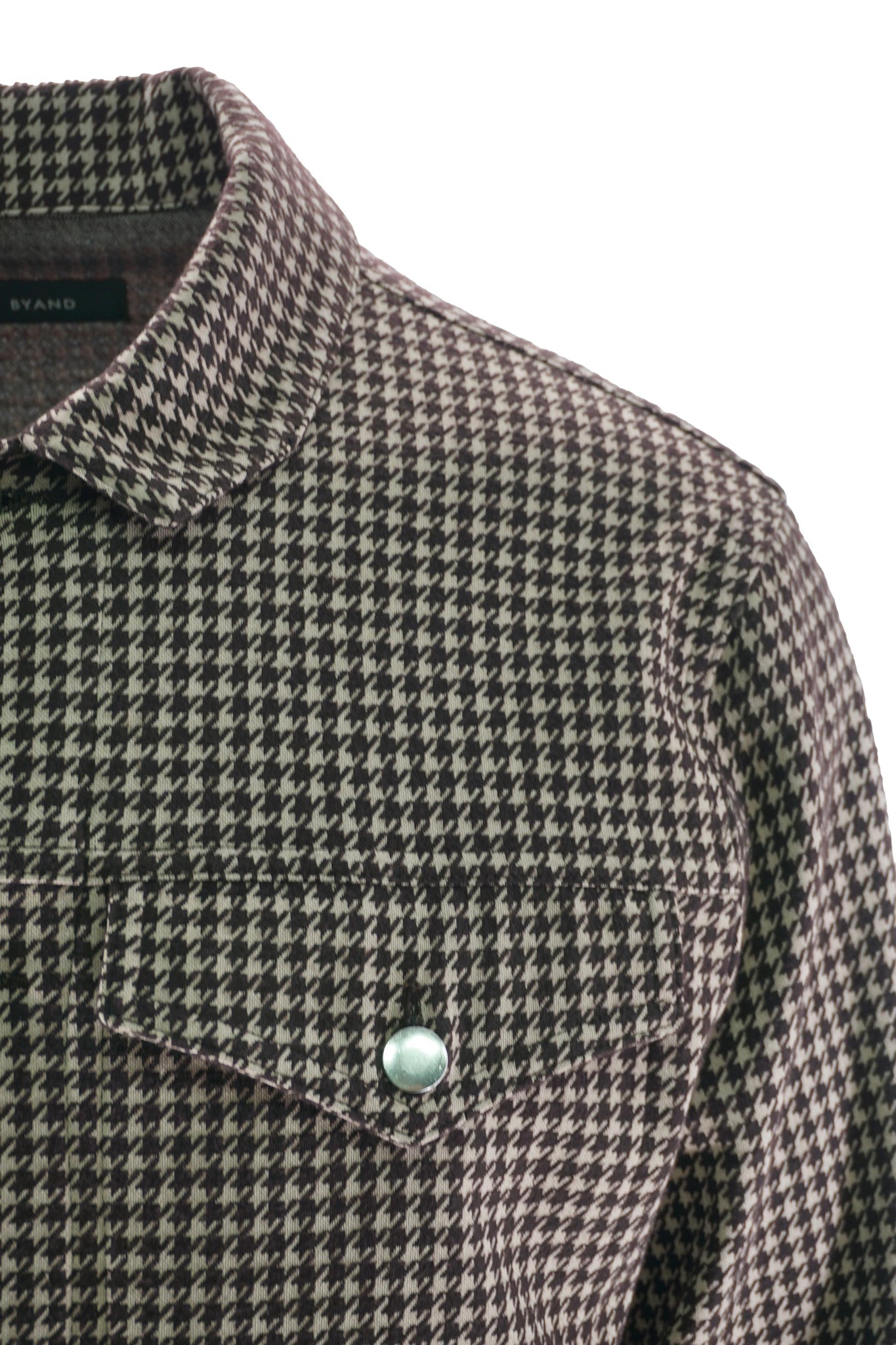 Camicia in Tessuto Tecnico a Fantasia / Marrone - Ideal Moda