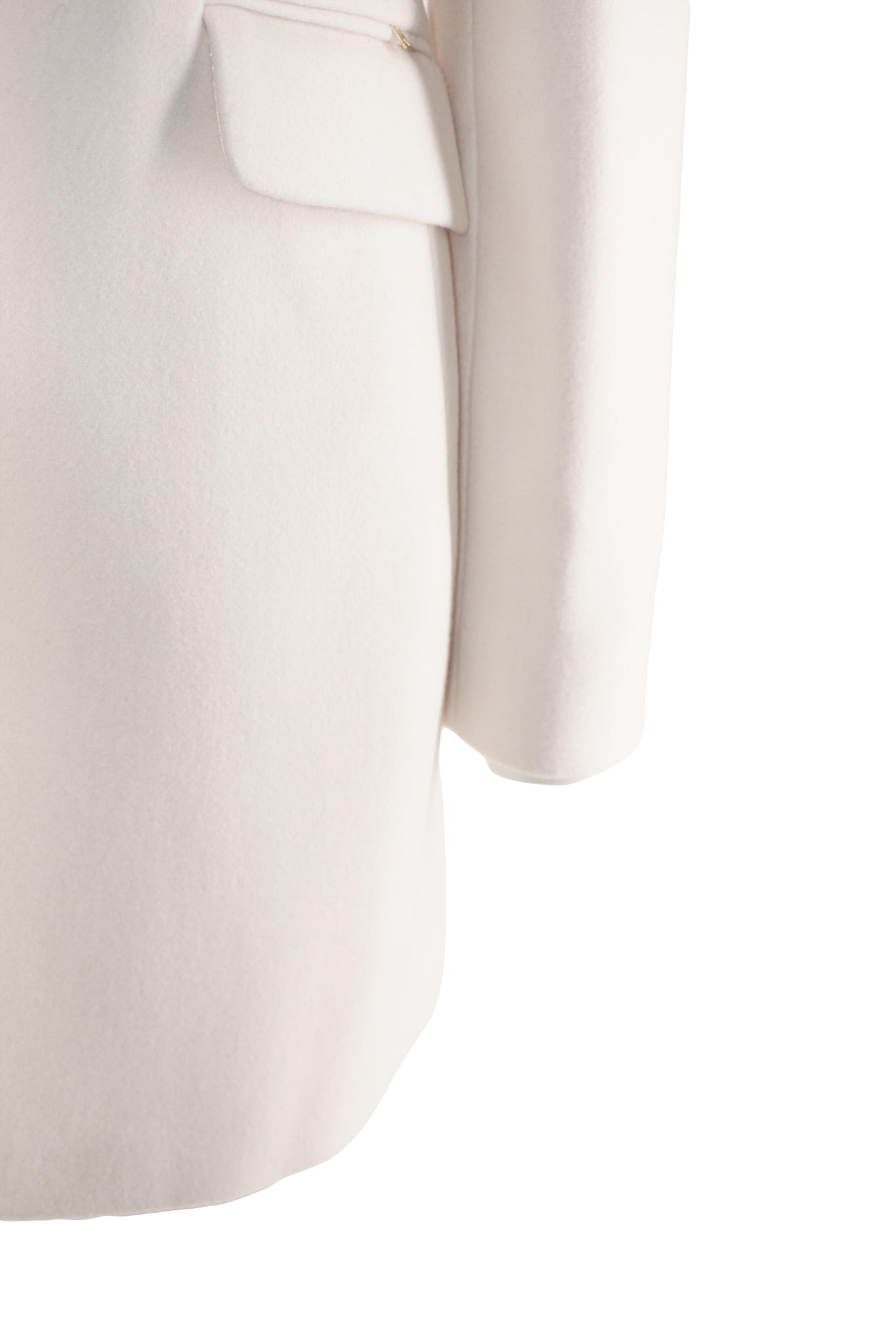 Cappotto dal Taglio Sagomato / Bianco - Ideal Moda