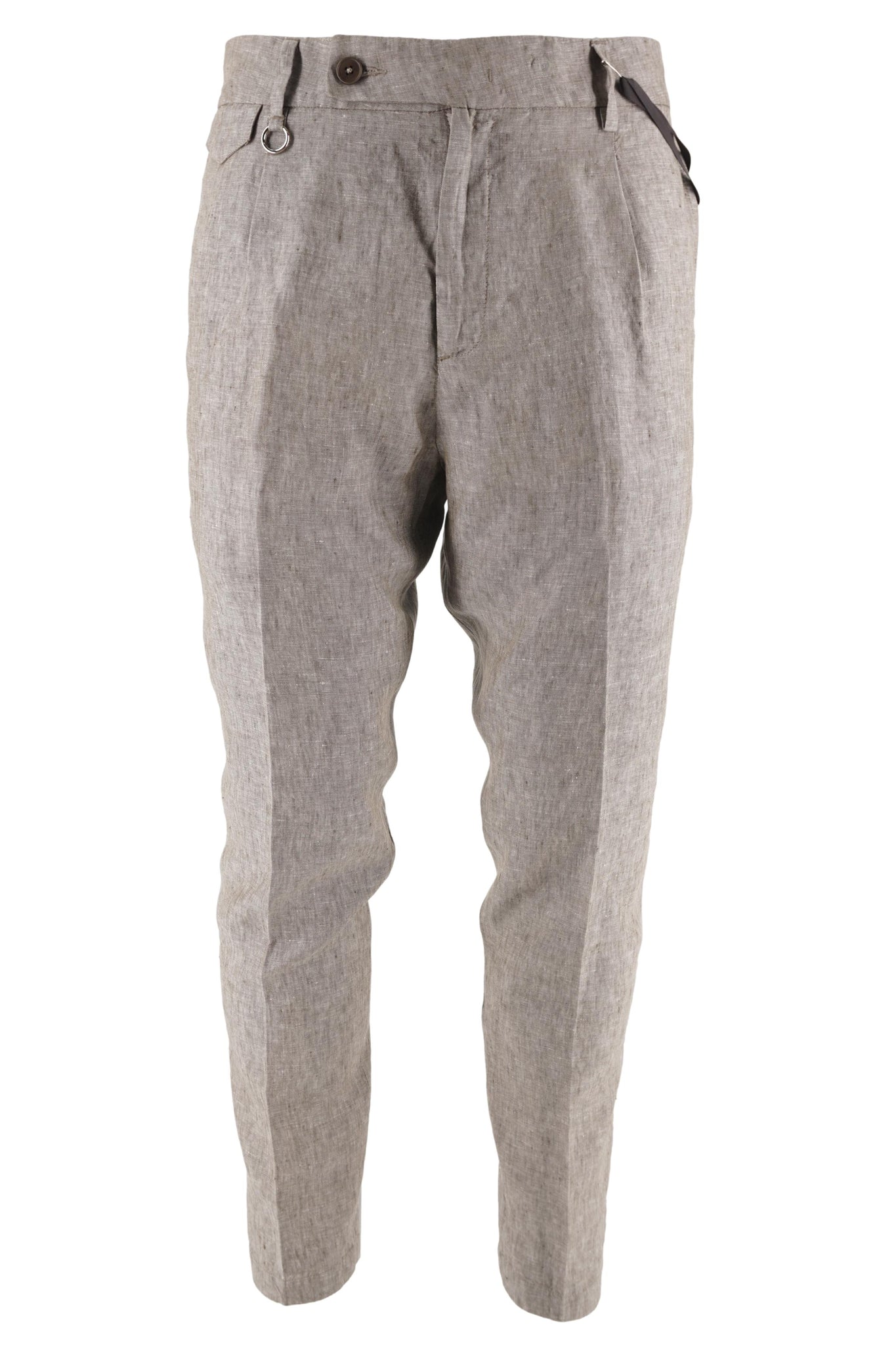 Pantalone in Lino Modello Charles / Beige - Ideal Moda