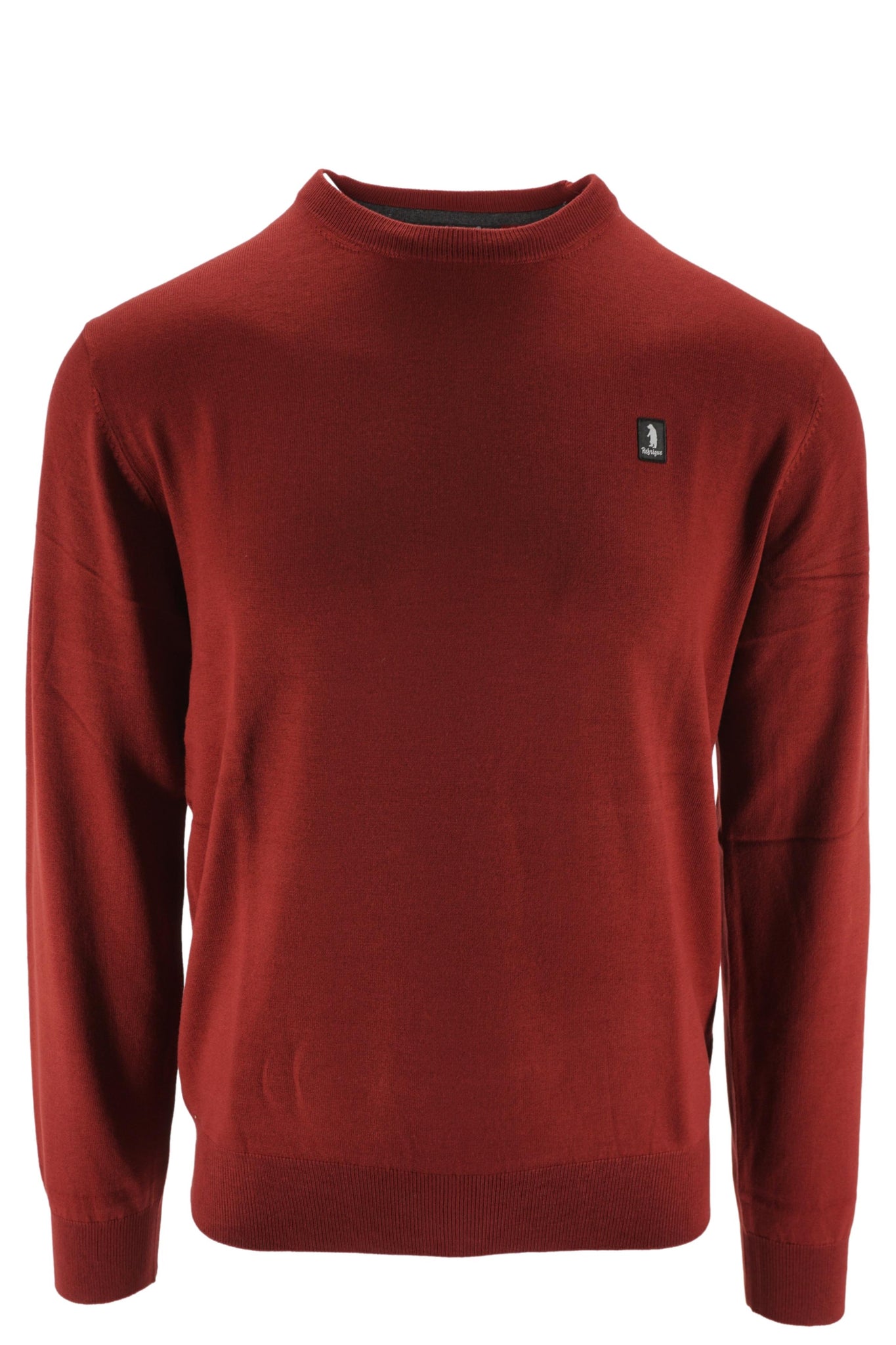 Maglia Girocollo con Logo / Bordeaux - Ideal Moda