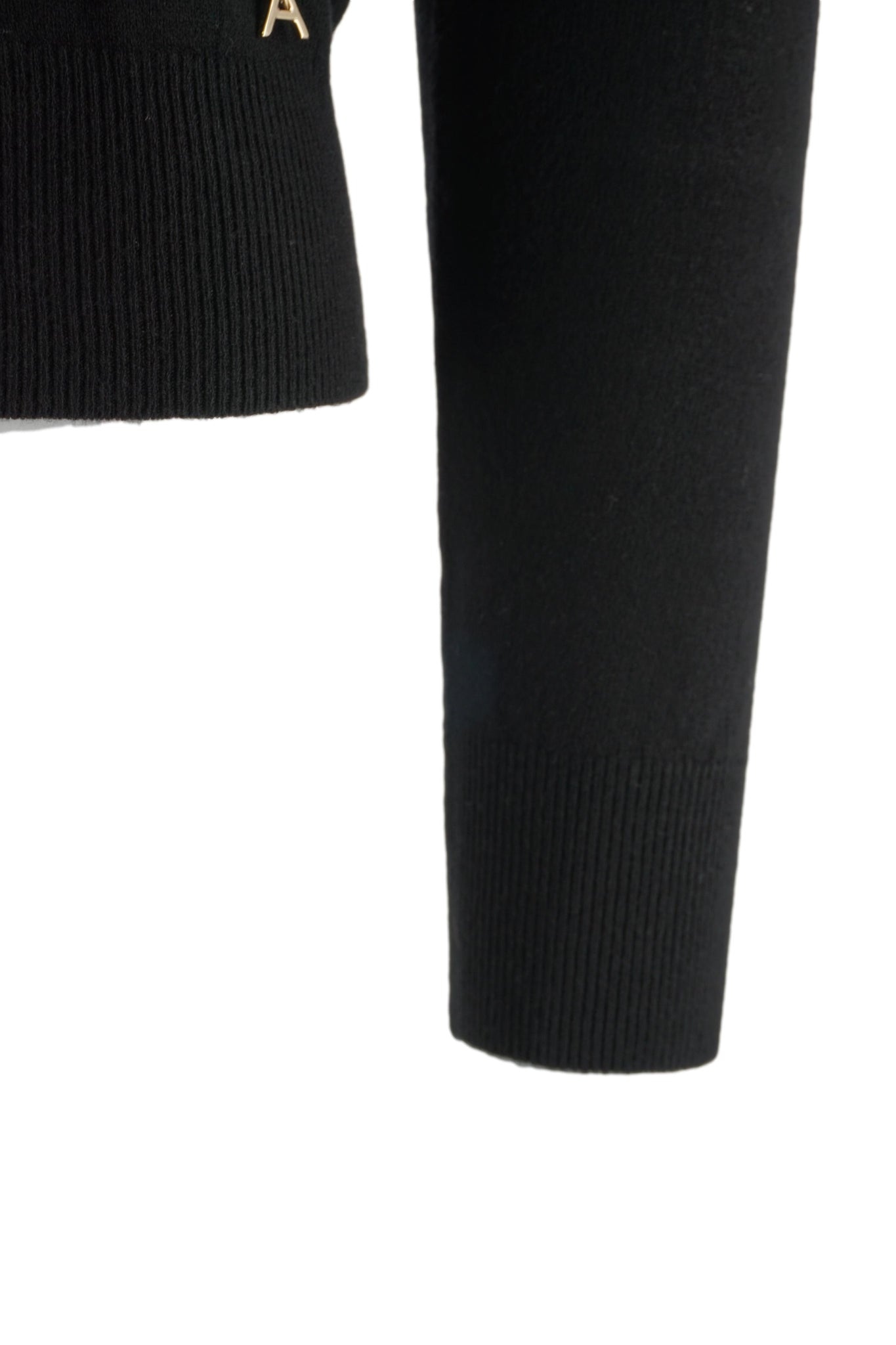 Maglia Slim Fit con Collo Alto / Nero - Ideal Moda