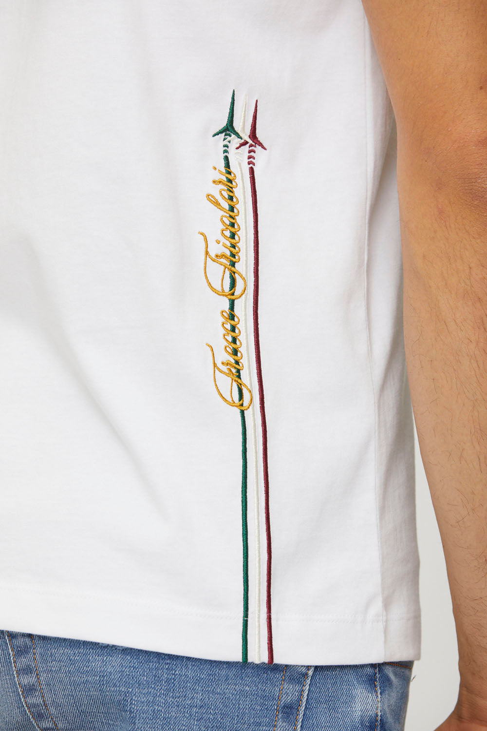 T-Shirt con Ricami / Bianco - Ideal Moda