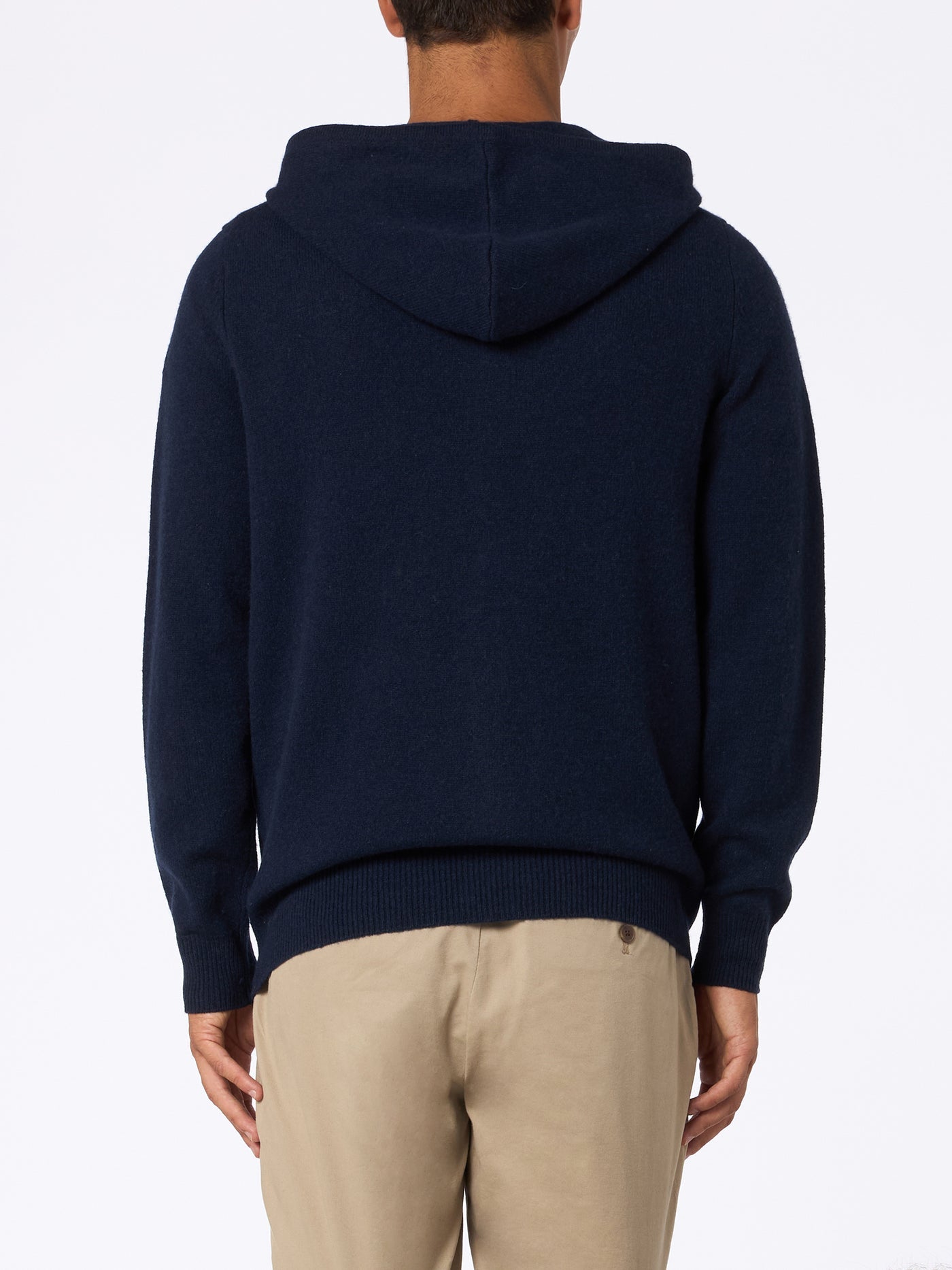 Maglione con Cappuccio in Lana / Blu - Ideal Moda