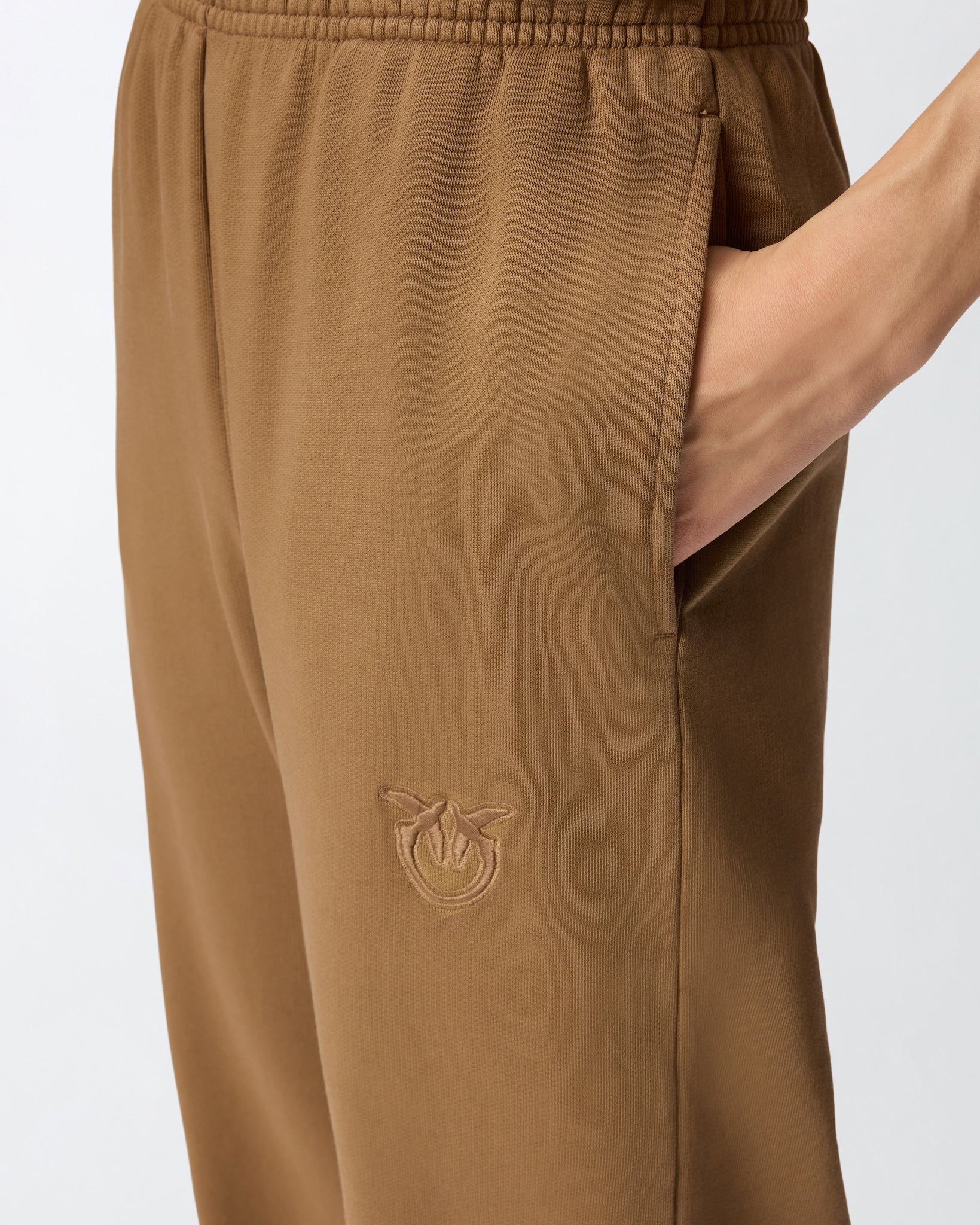 Pantalone Joggers in Felpa con Logo / Beige - Ideal Moda