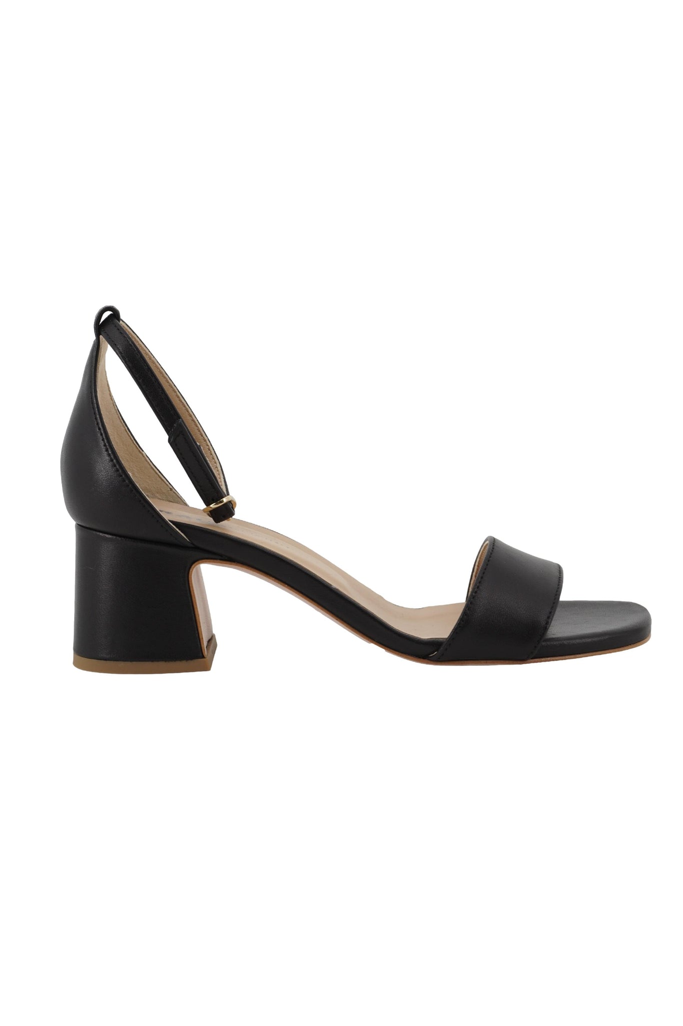 Sandalo con Tacco in Pelle / Nero - Ideal Moda