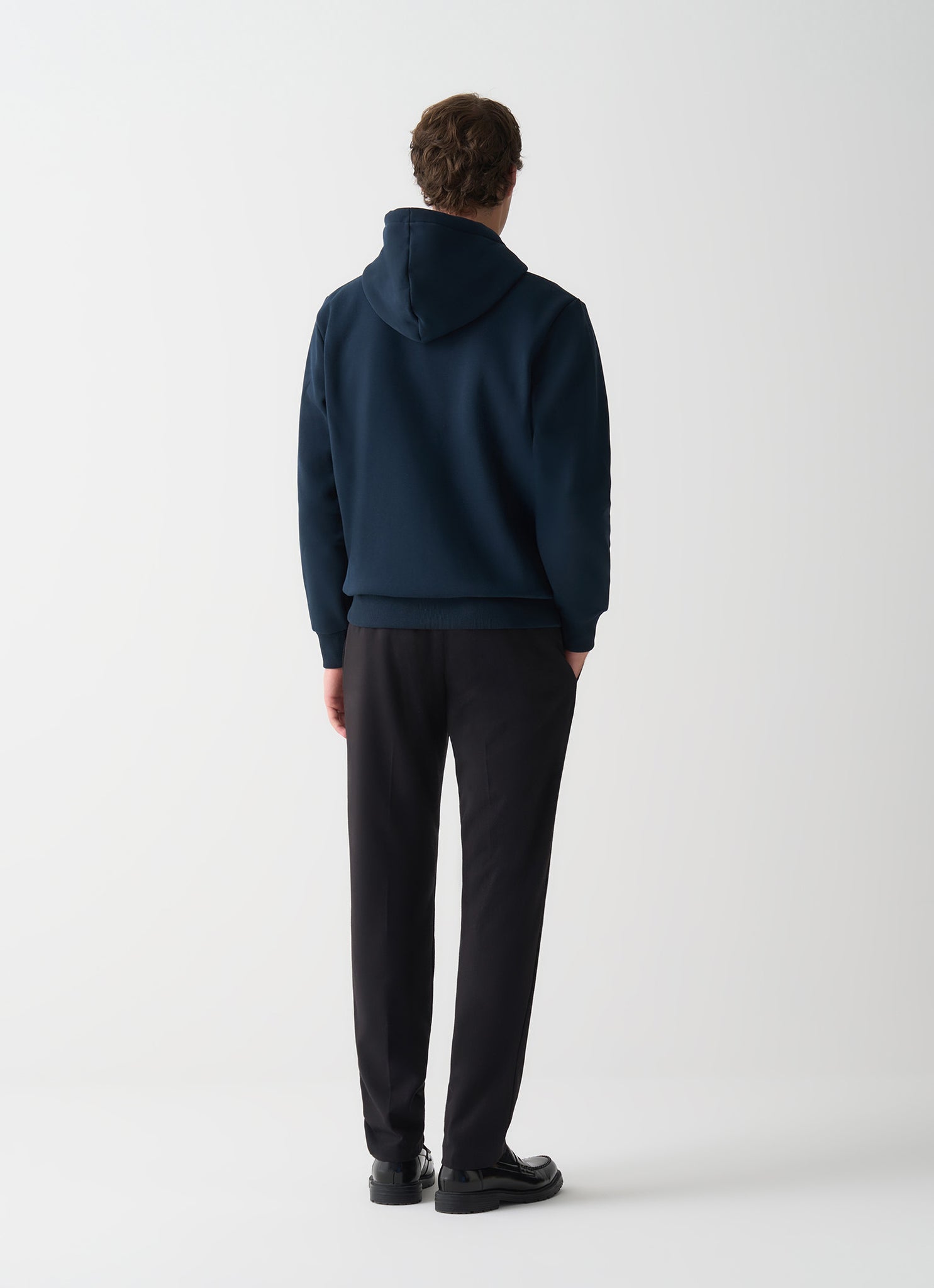 Felpa con Cappuccio e Zip / Blu