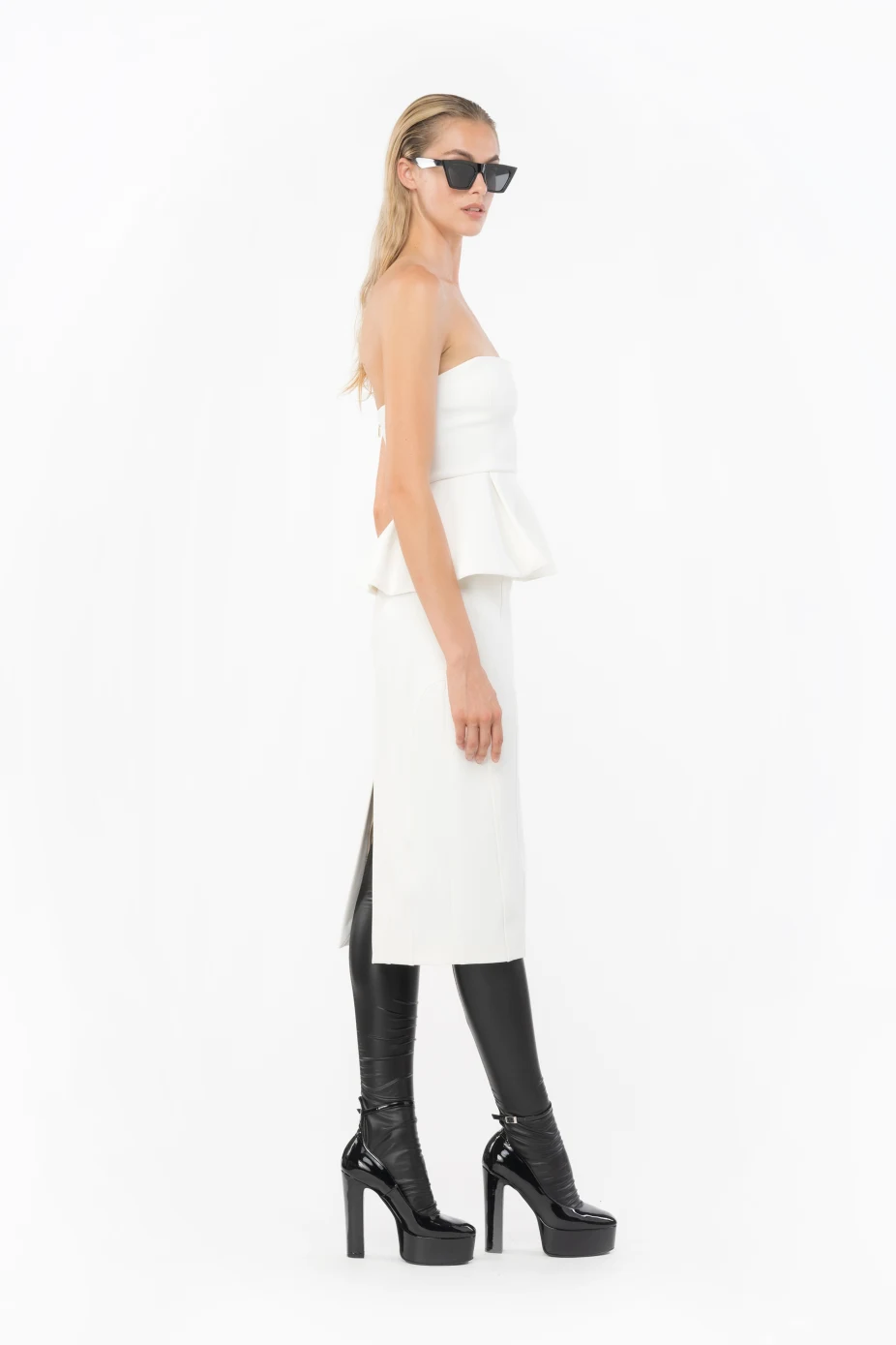 Top con Blaza al Fondo / Bianco - Ideal Moda