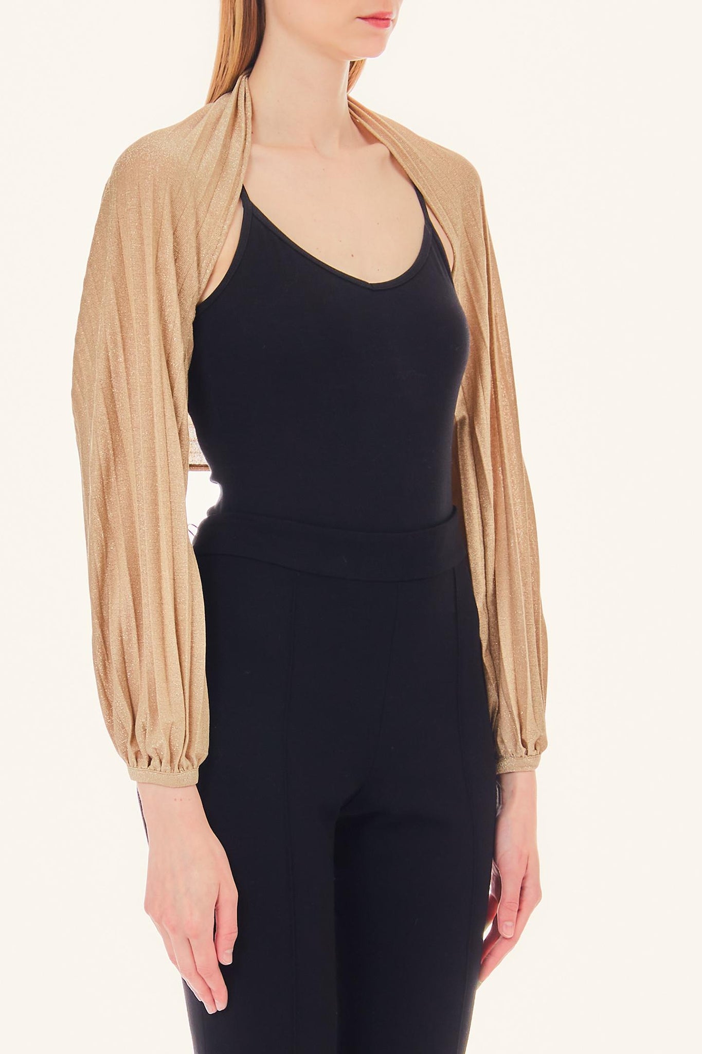Coprispalle Plissé / Oro - Ideal Moda