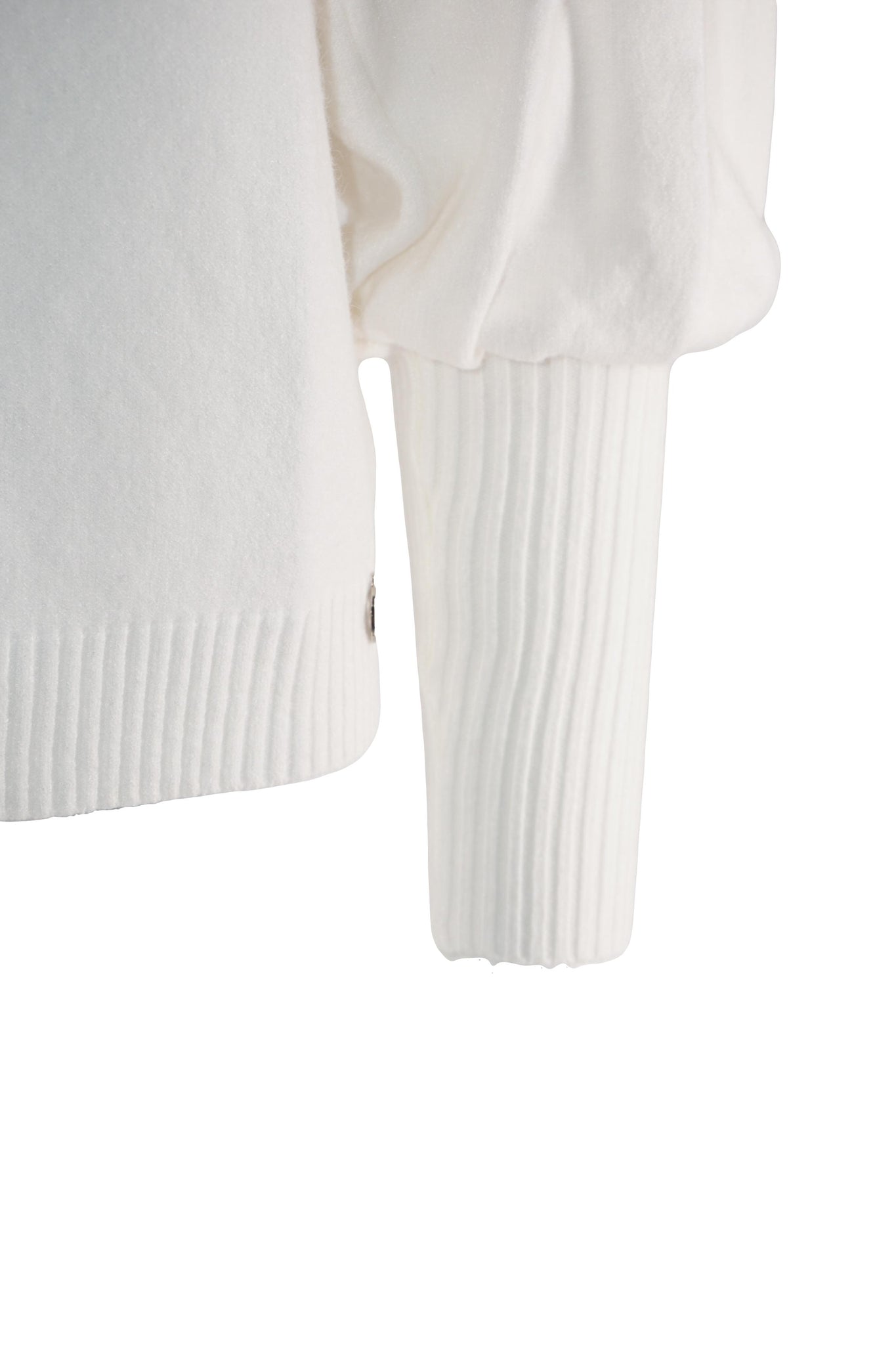 Maglia con Maniche a Palloncino / Bianco - Ideal Moda