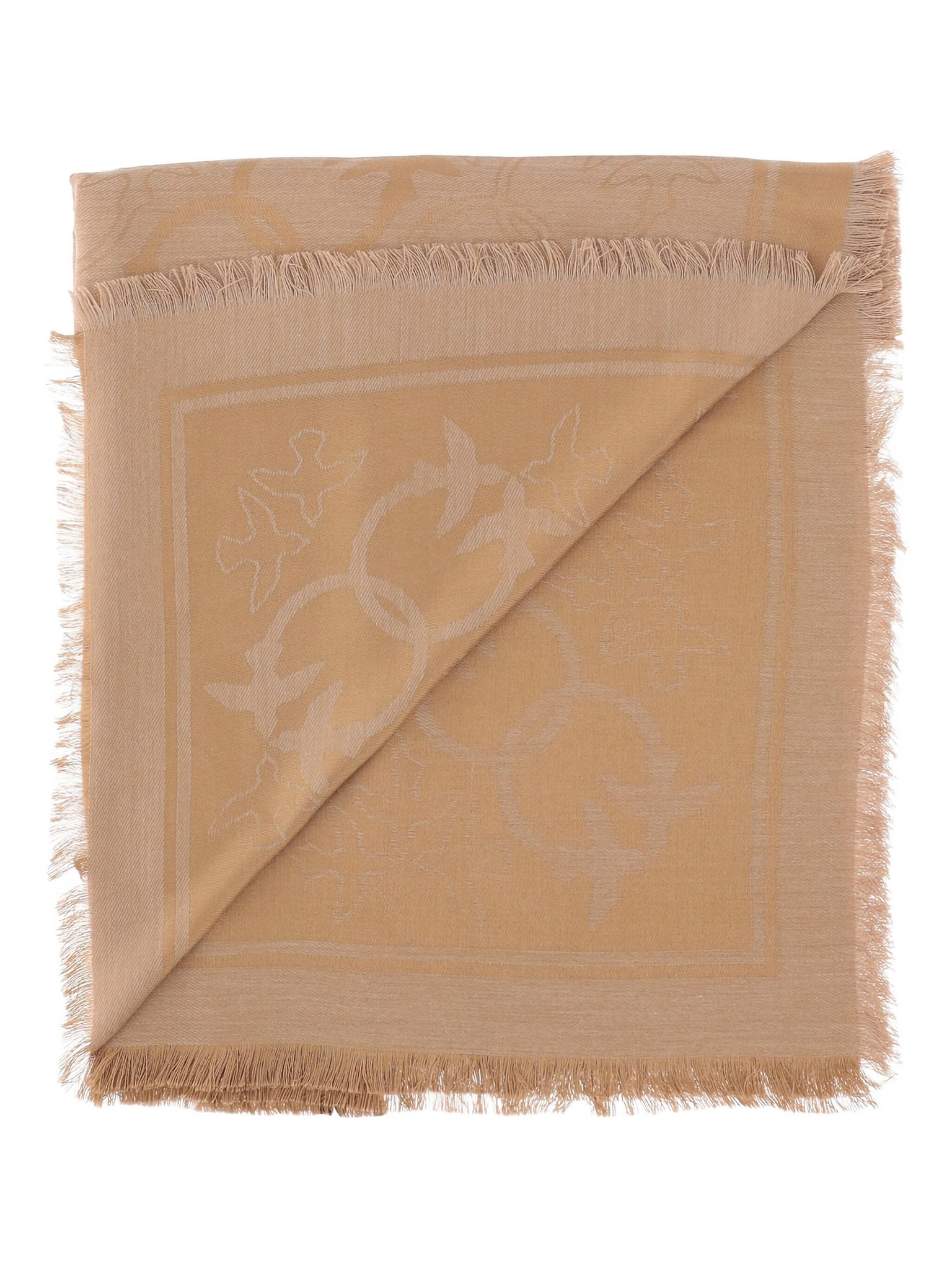 Sciarpa con Frange / Beige - Ideal Moda