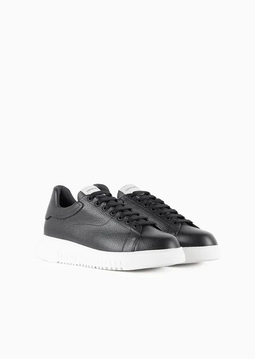 Sneaker in Pelle / Nero - Ideal Moda