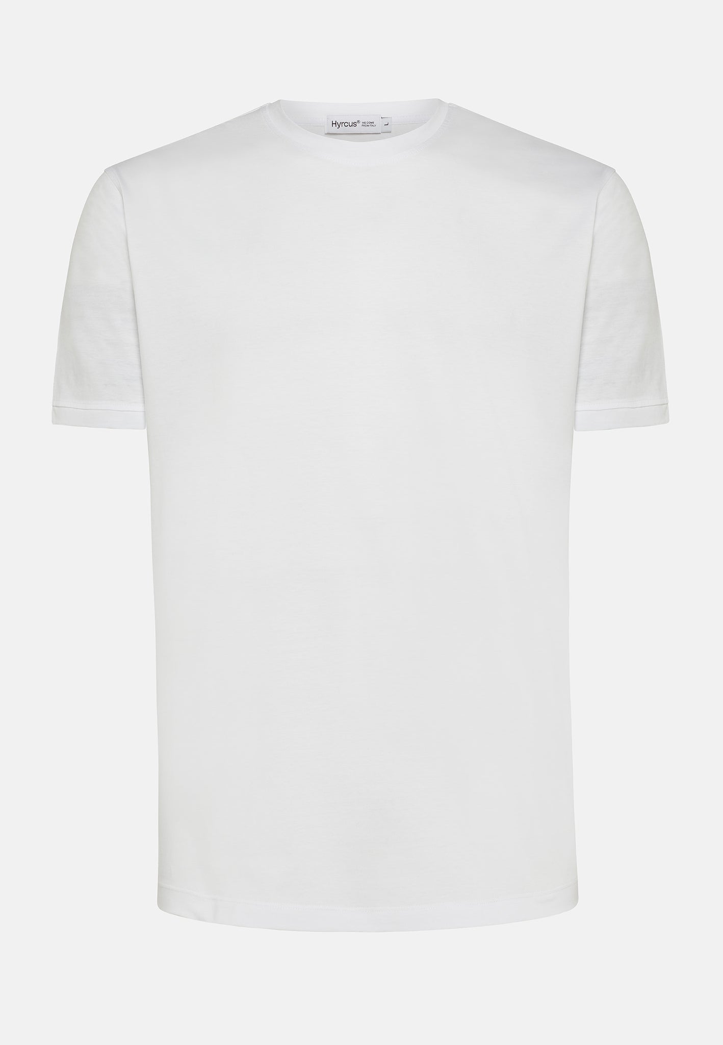 T-Shirt Girocollo in Cotone Filo di Scozia / Bianco - Ideal Moda