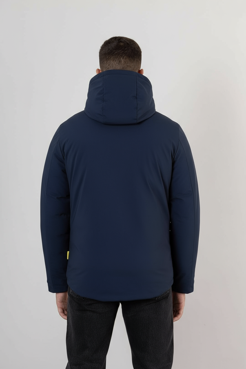Giubbino in Softshell con Cappuccio Staccabile / Blu