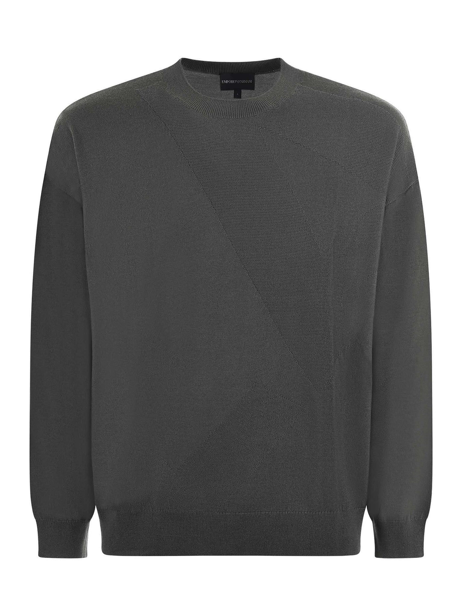 Maglia in Misto Lana con Tramatura / Verde - Ideal Moda