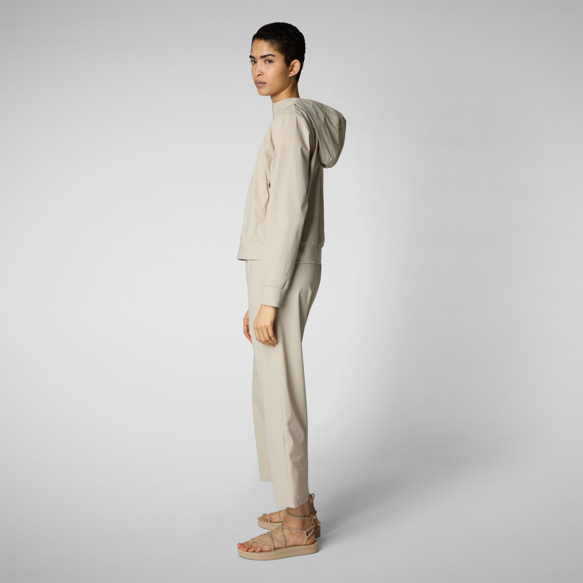 Felpa con Cappuccio e Zip / Grigio - Ideal Moda